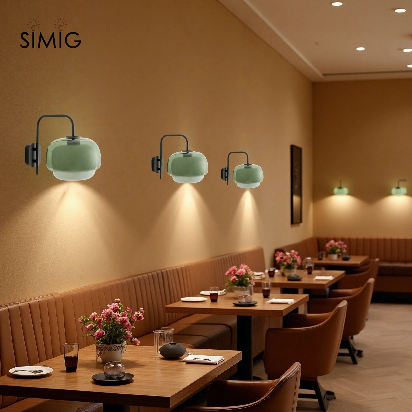 Multi-Layer Color Glass Wall Sconce with Black Metal Frame S237