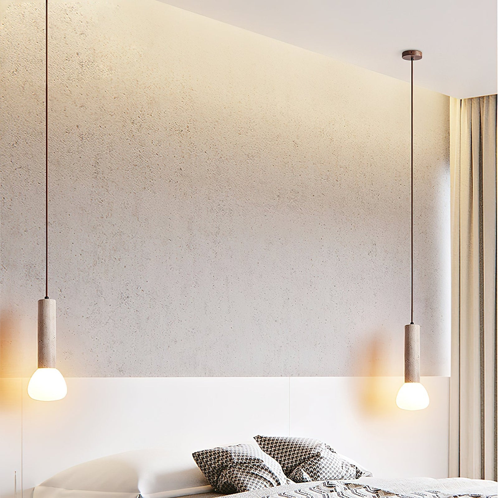 Elegant Travertine Cream Style Pendant Light T2144