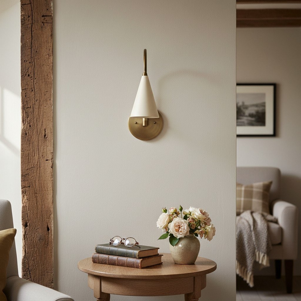 Curva Elegant Arc Cone Wall Sconce - Contemporary Reading Nook Wall Lighting T394