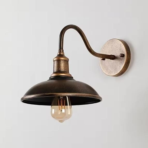 Retro Industrial Bowl Shaped Outdoor Waterproof Wall Light G04