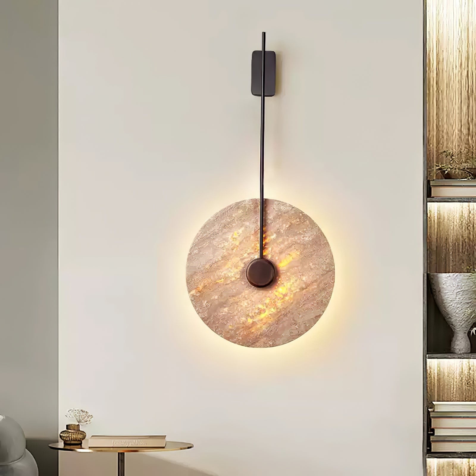 Minimalist Guitar Vertical Design Travertine Wall Sconce S311