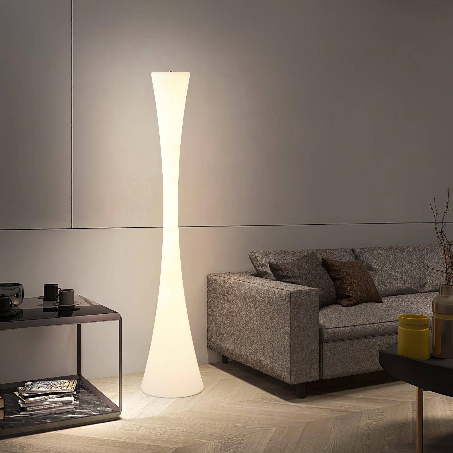 Romantic Simple White Column Floor Lamp G06