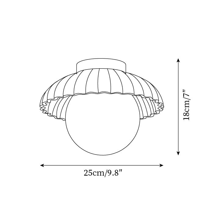 Alien Cream Glass Ceiling Light - Modern Nordic Ceiling Fixture M77