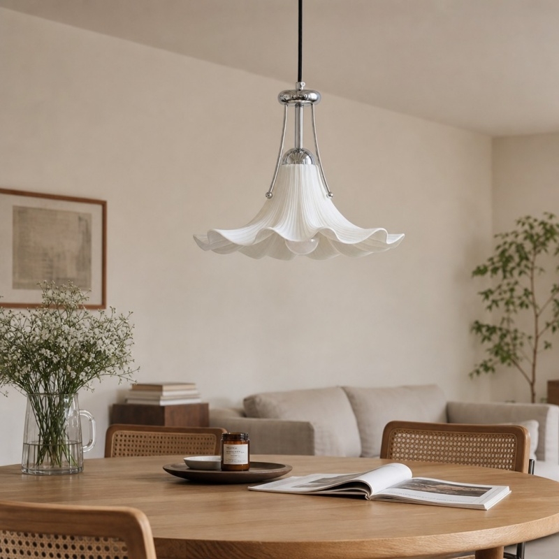 Cazelle Artistic Floral Pendant Lamp - Modern Sculptural Fixture for Living and Dining Areas T2252