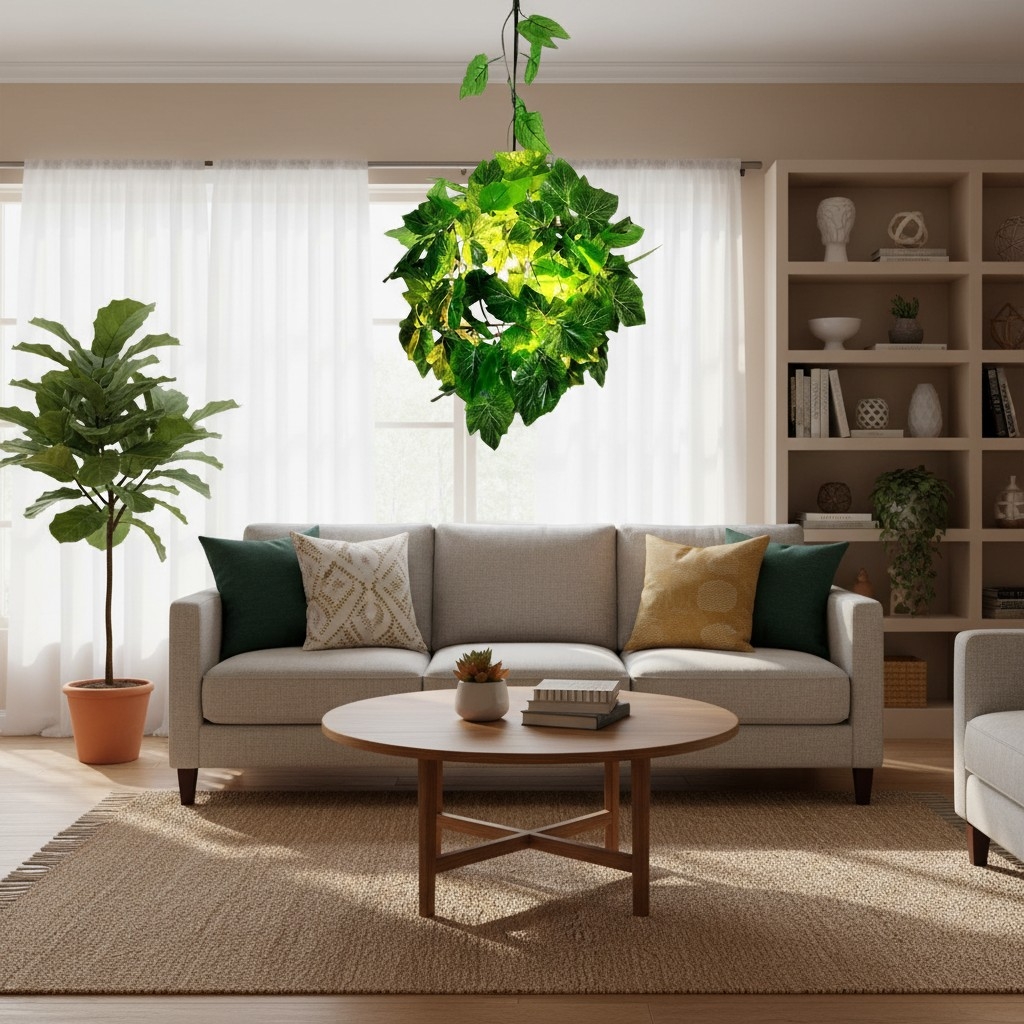 Boltvein Natural-Inspired Pendant Lamp - Botanical-Industrial Fusion Design for Modern Interior Decor U24