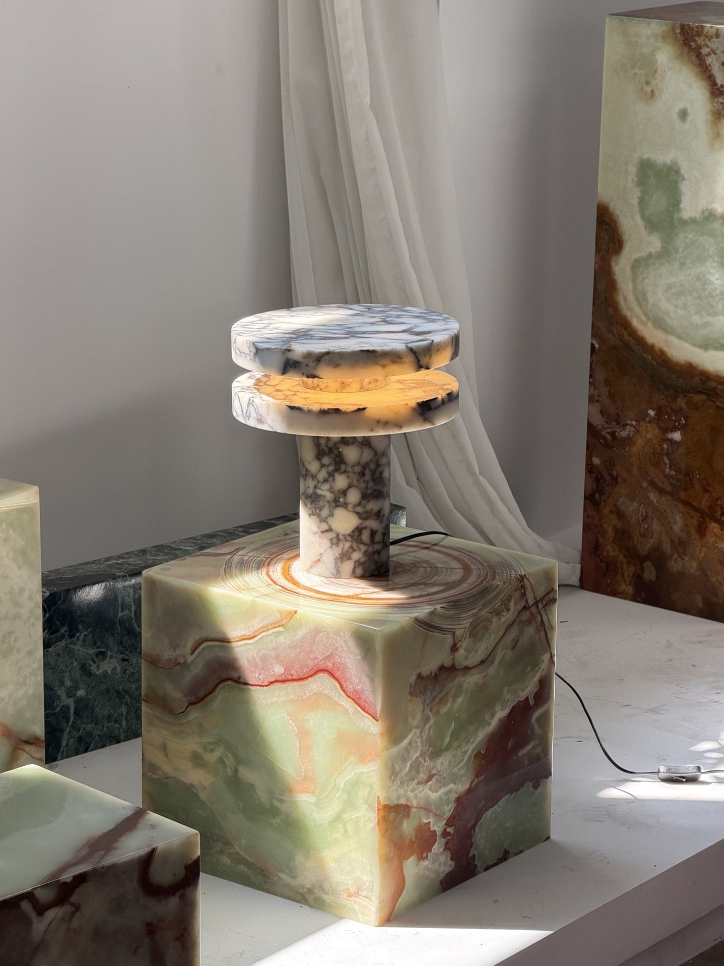 Pillar Marble Table Lamp T1791