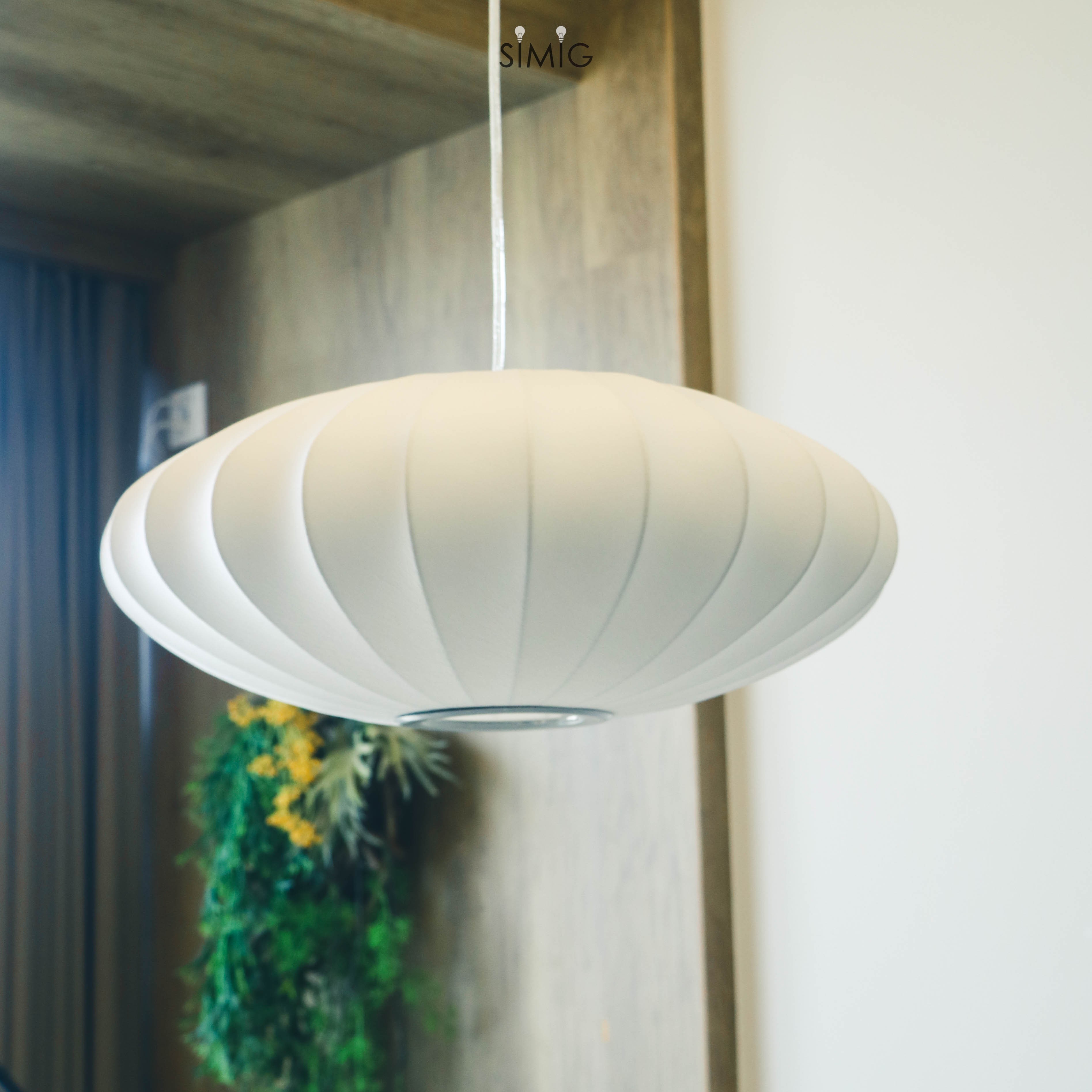 Saucer Bubble Pendant Lamp - Elegant Silk Design for Modern Interiors