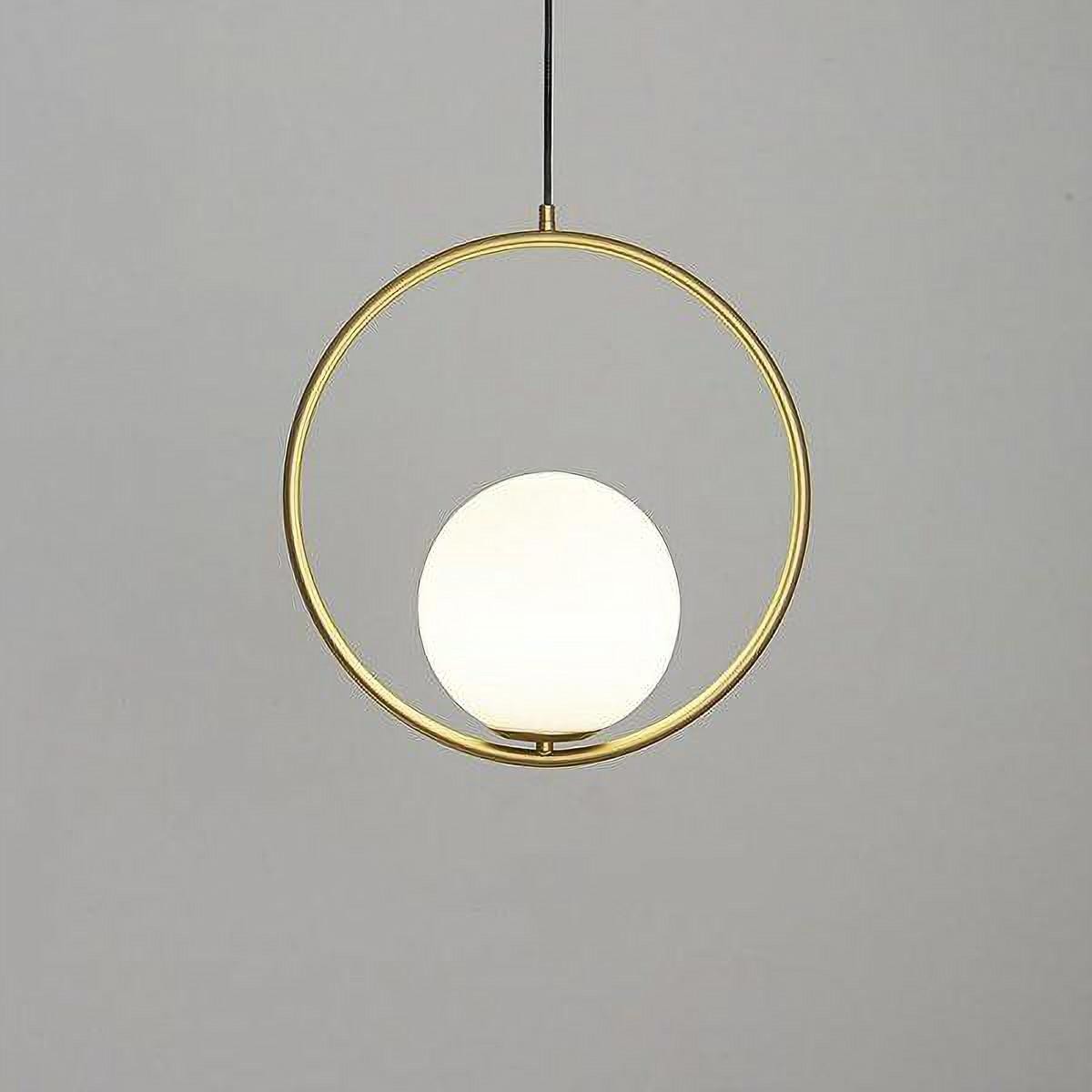 Halozen Pendant Lamp - Elegant Metal and Glass Pendant for Living Room