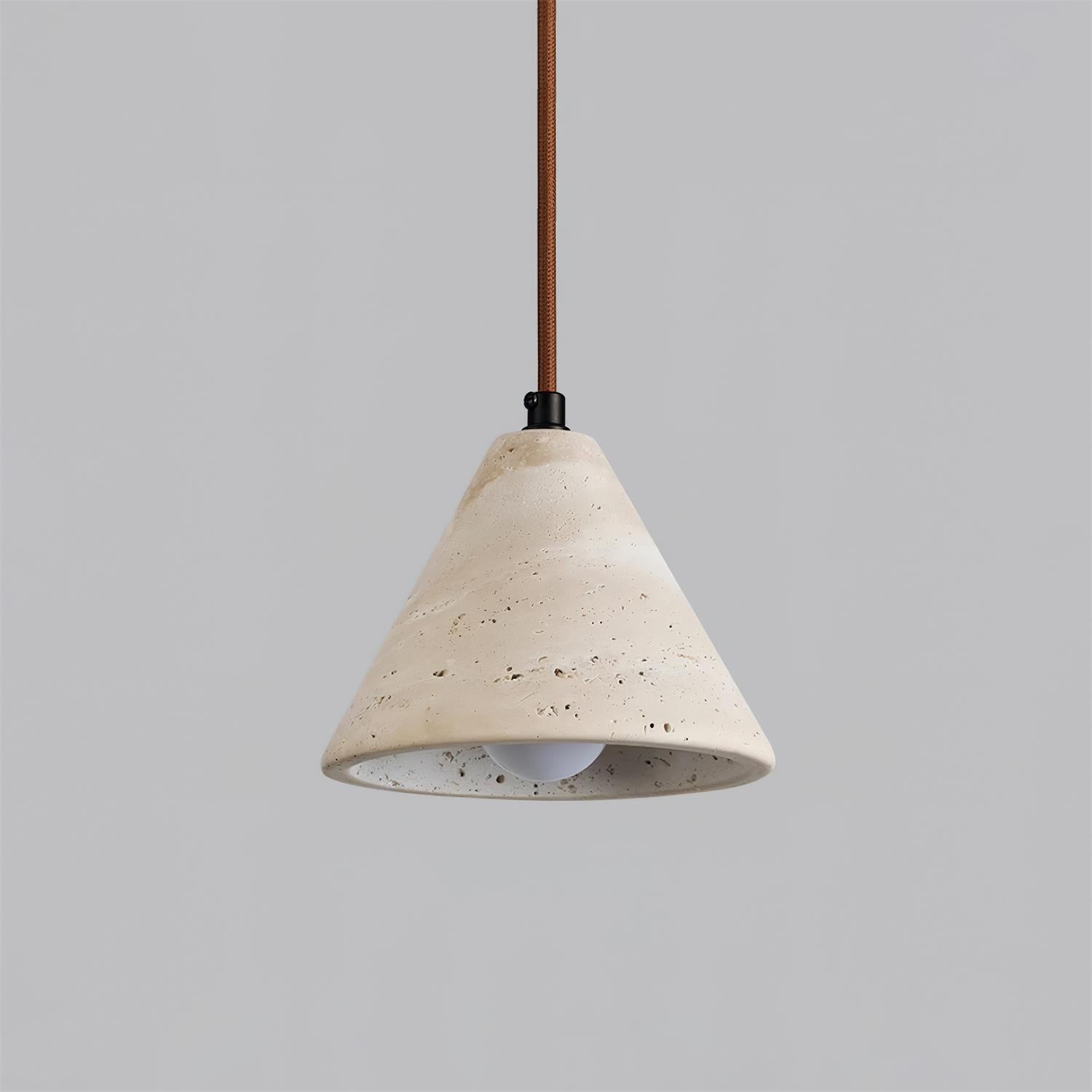 Travertine Cone Pendant Lamp - Minimalist Kitchen Island Light M160