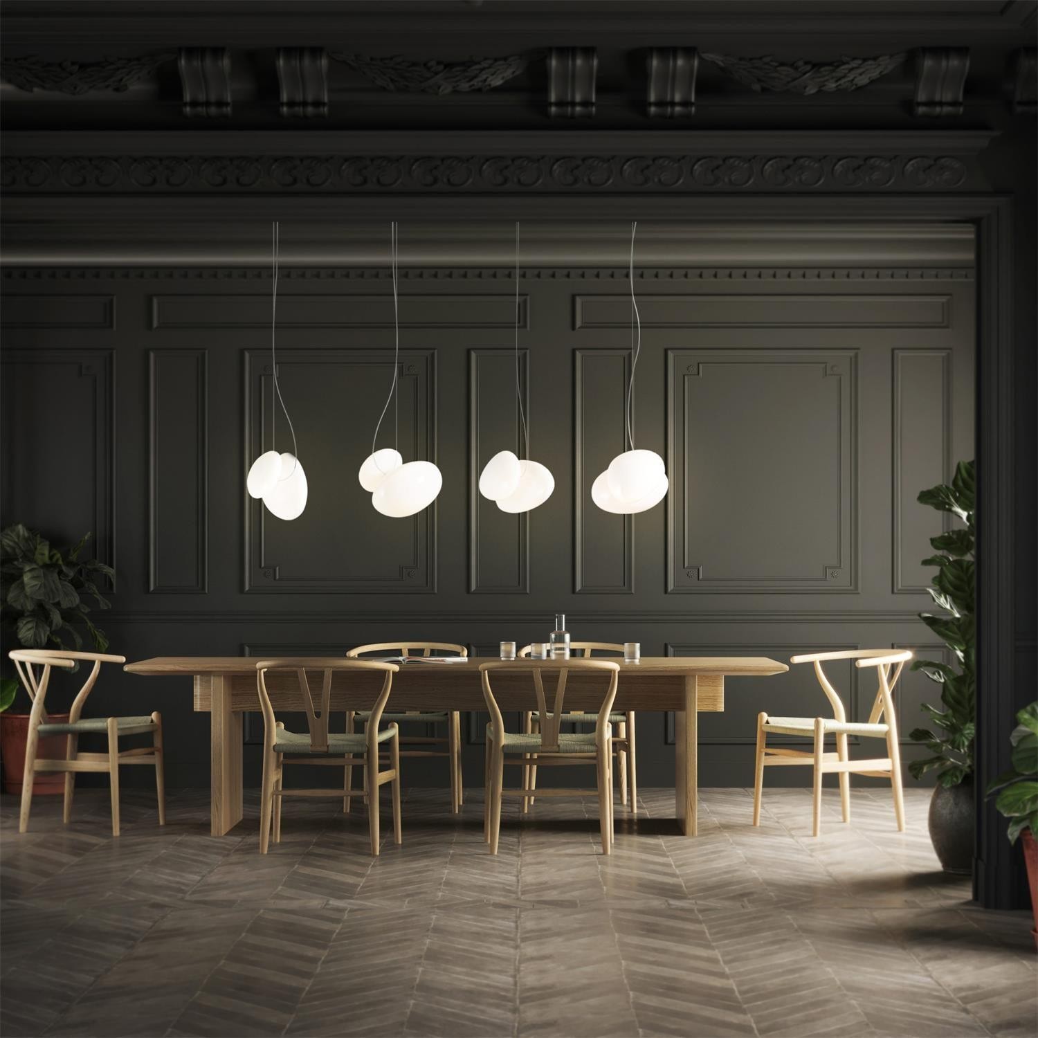 Translucent Frosted Glass Pendant Light M217