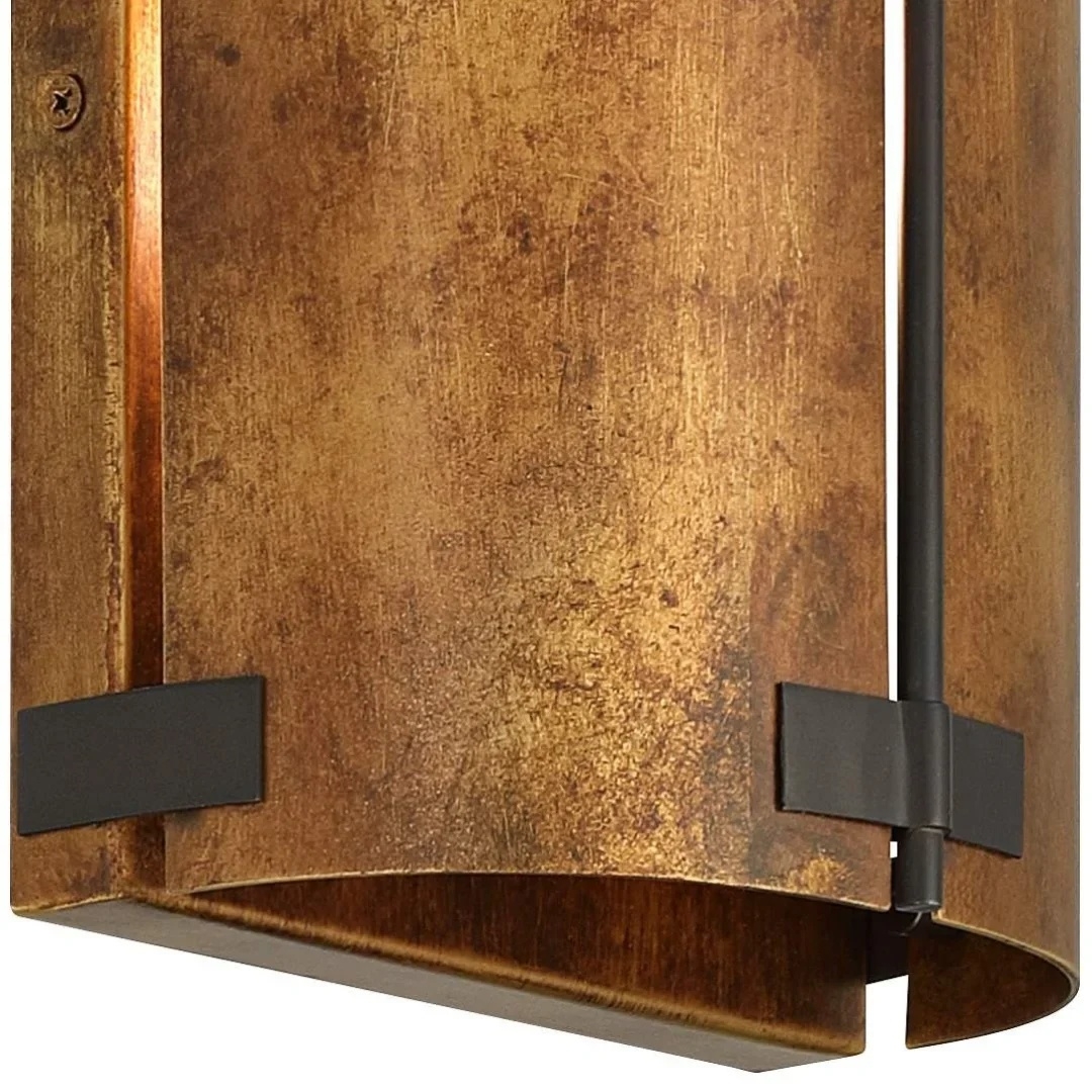 Rustivon Curved Metal Shade Wall Sconce - Vintage Accent Light T1089