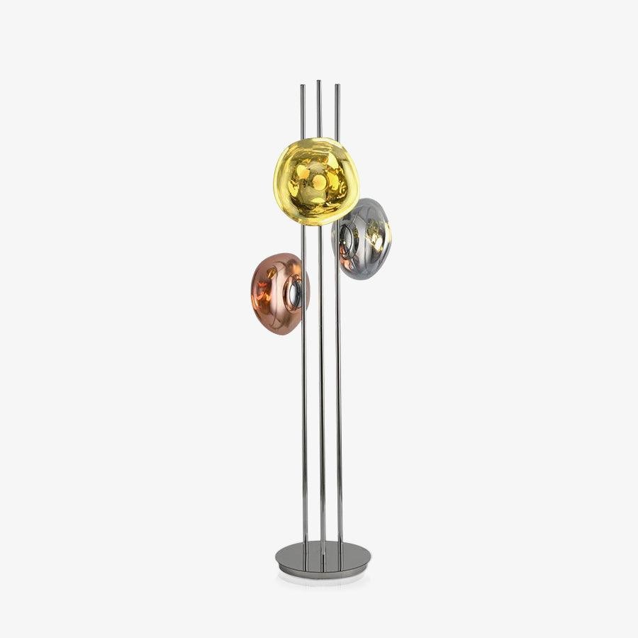 Tricolor Art Textured Glass Floor Lamp M313