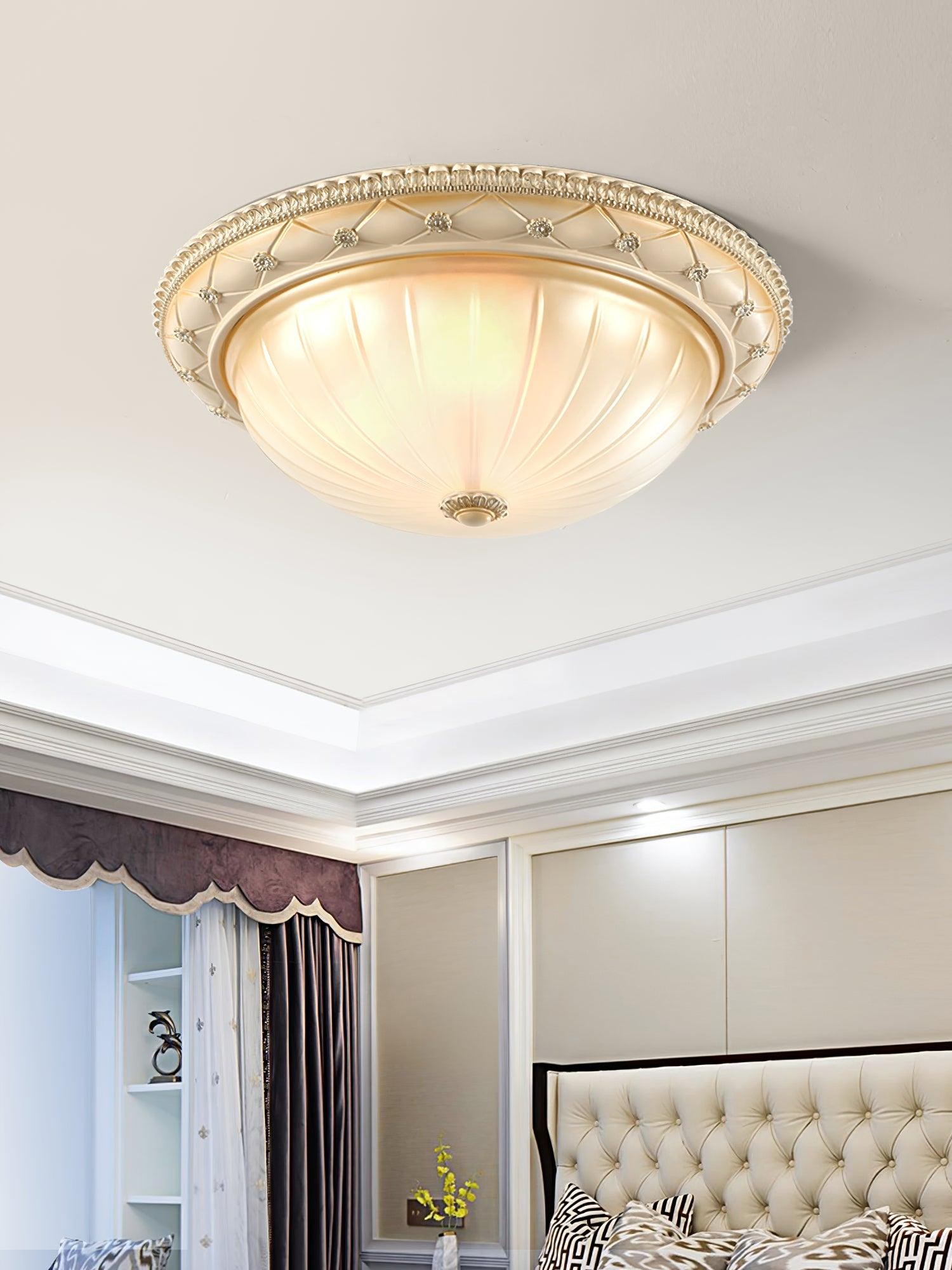 European Vintage Style Resin Ceiling Light for Bedroom M457