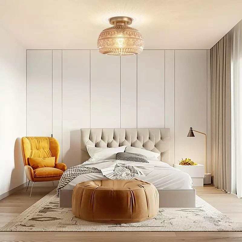 Vintage Solid Colour Glass Recessed Ceiling Lamp S201