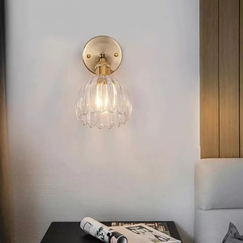 Retro Glass Flower Bud Tulip Wall Lamp S120