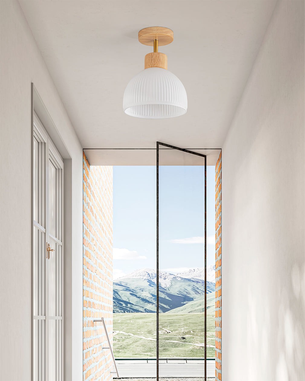Nordic Wood Style LED Ceiling Lamp M76