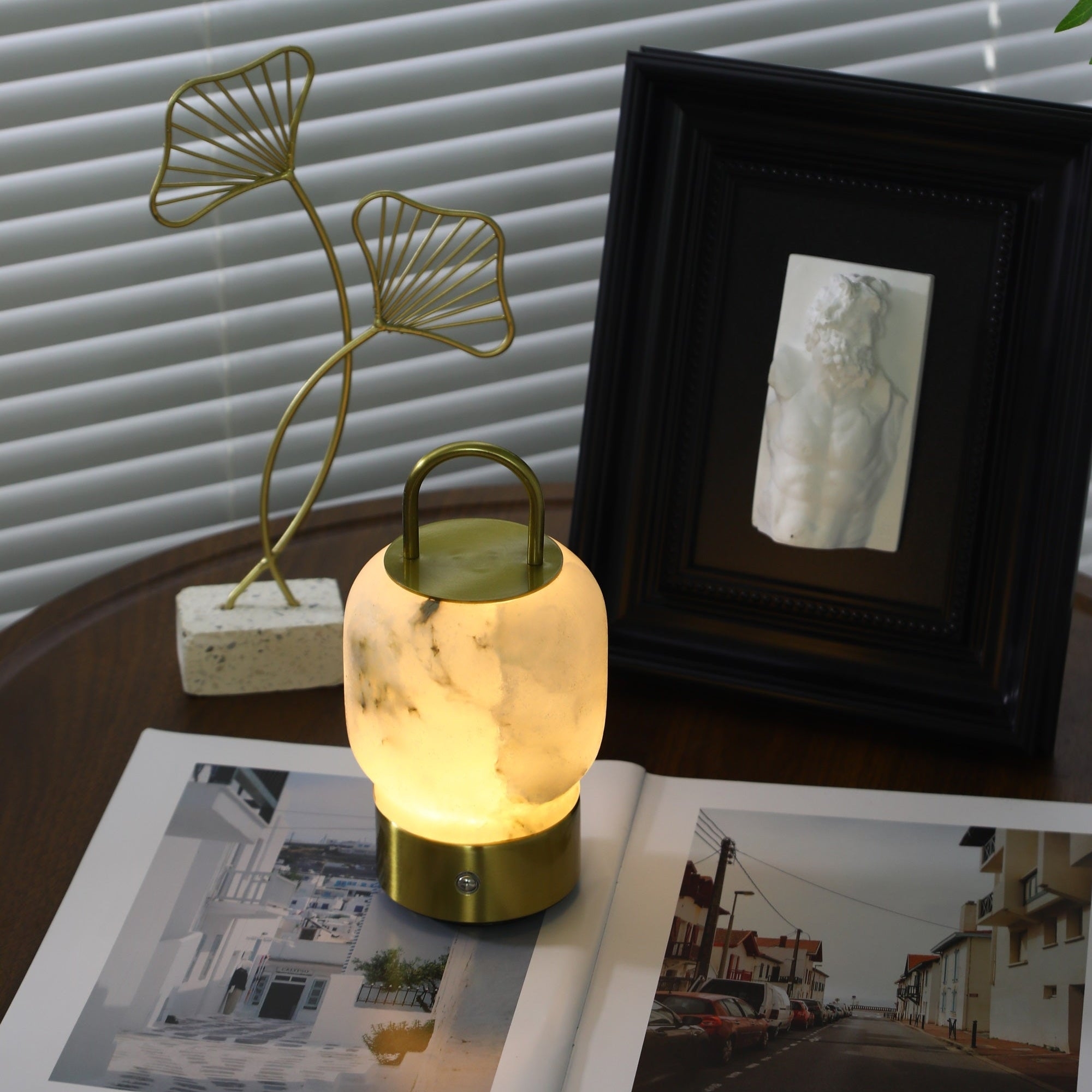Alabaster Portable Rechargeable Table Lamp T1621