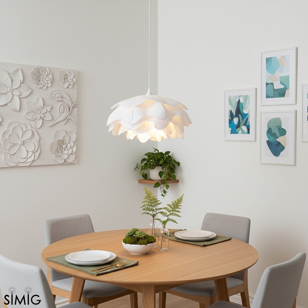 Layered Petal Pendant Light - Modern Acrylic for Bedroom S399