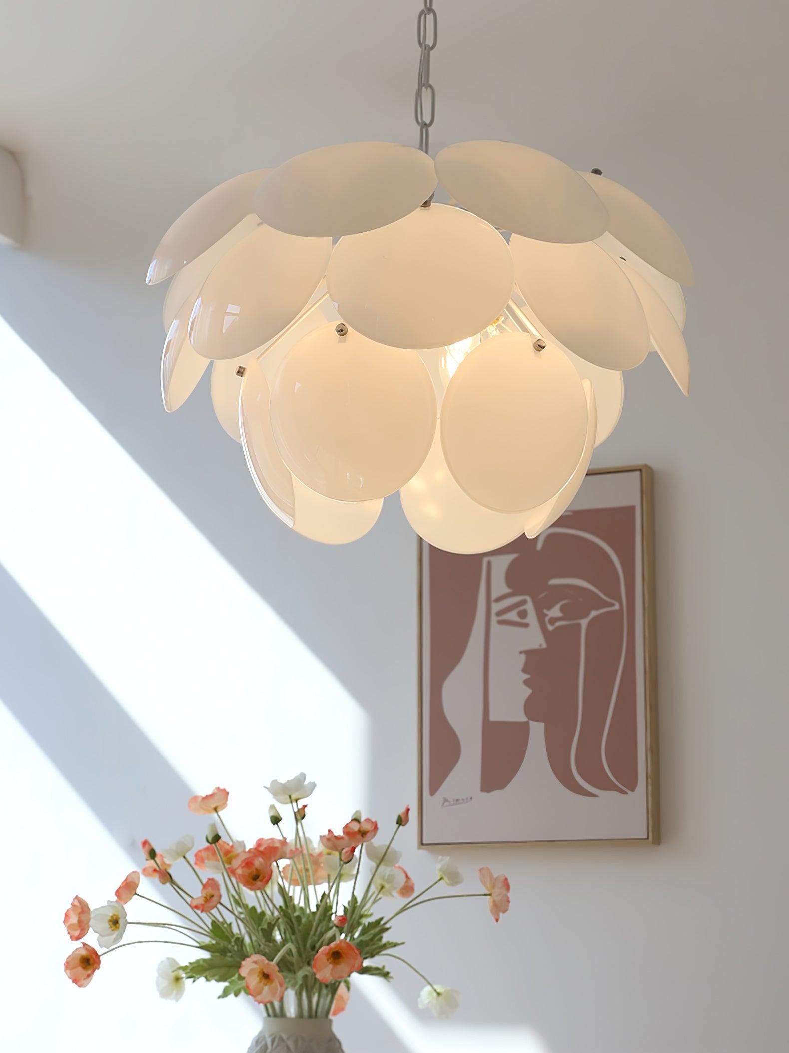 Luxury Fashion Luminous Petal Glass Chandelier M538