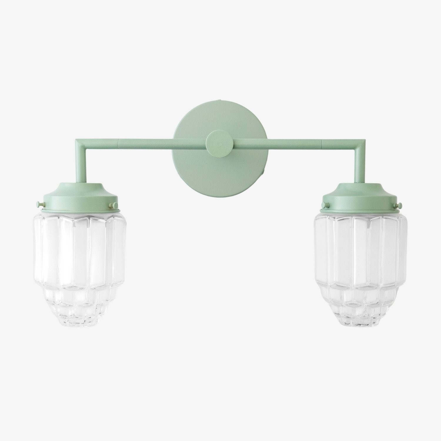 Tierlux Glass Art Deco Vanity Light - Colorful Skyscraper Globe Wall Fixture T293