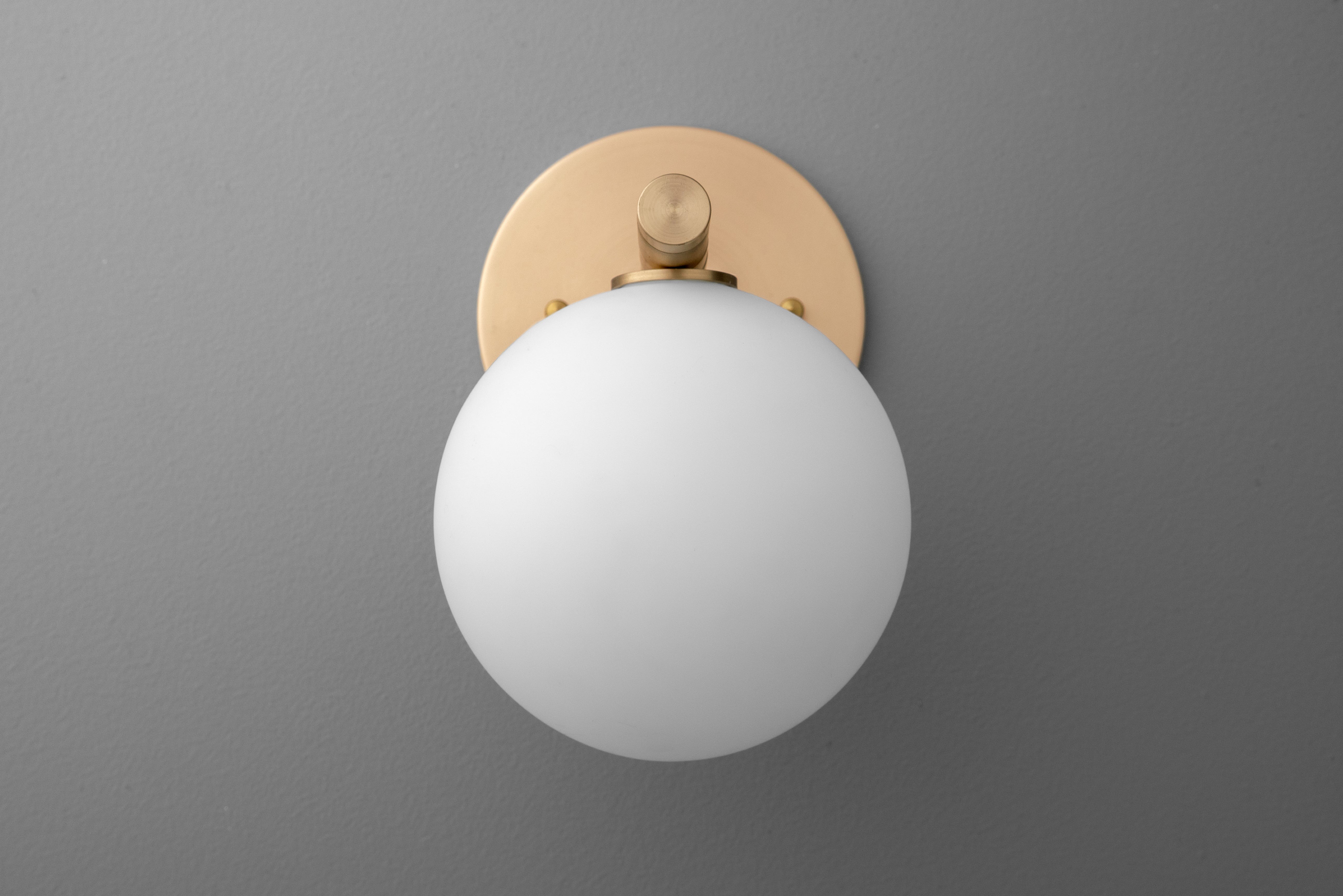 Glorica Glass Wall Sconce - Frosted Globe Light T397
