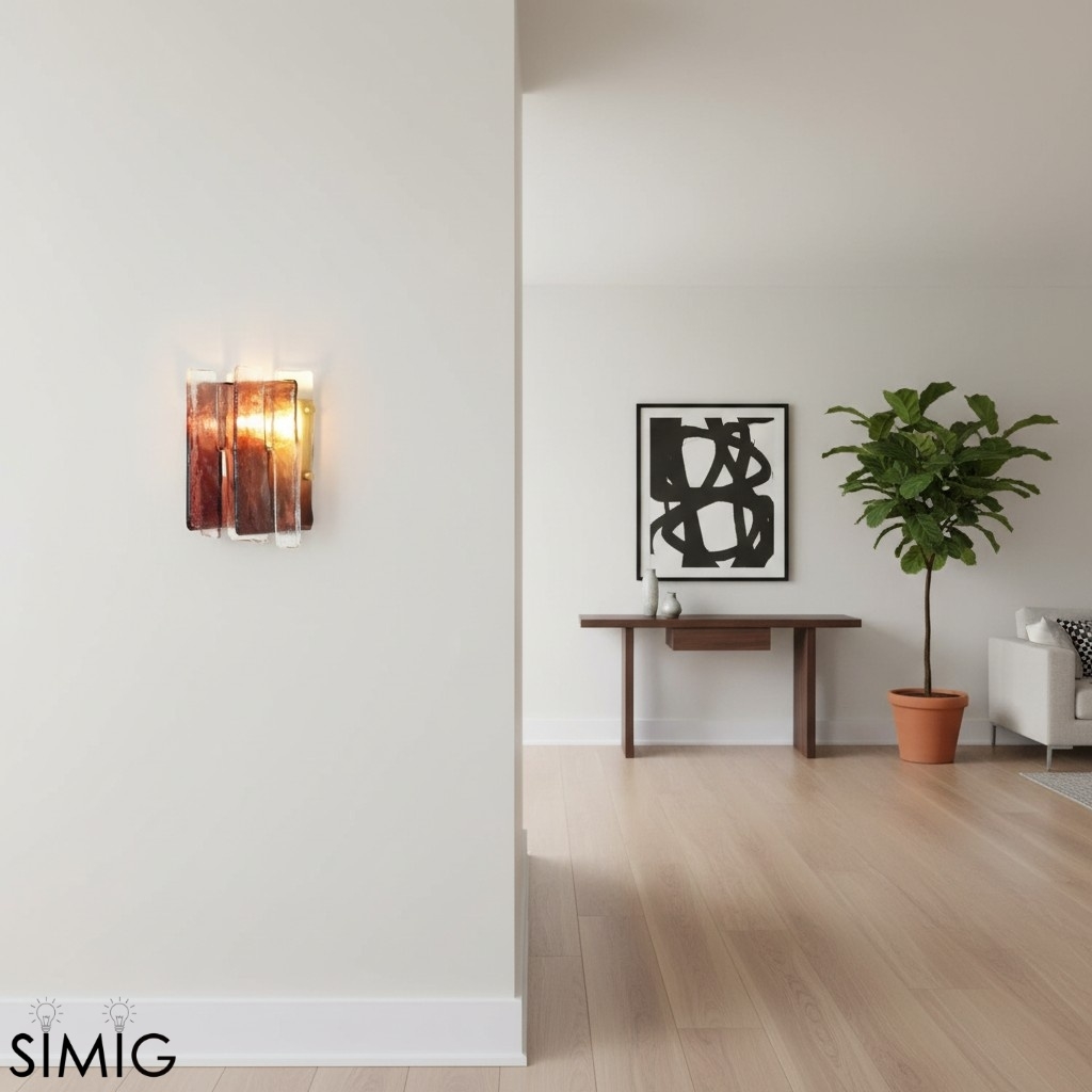Lumiridge Wall Lamp - Modern Metal and Glass for Bedroom T572