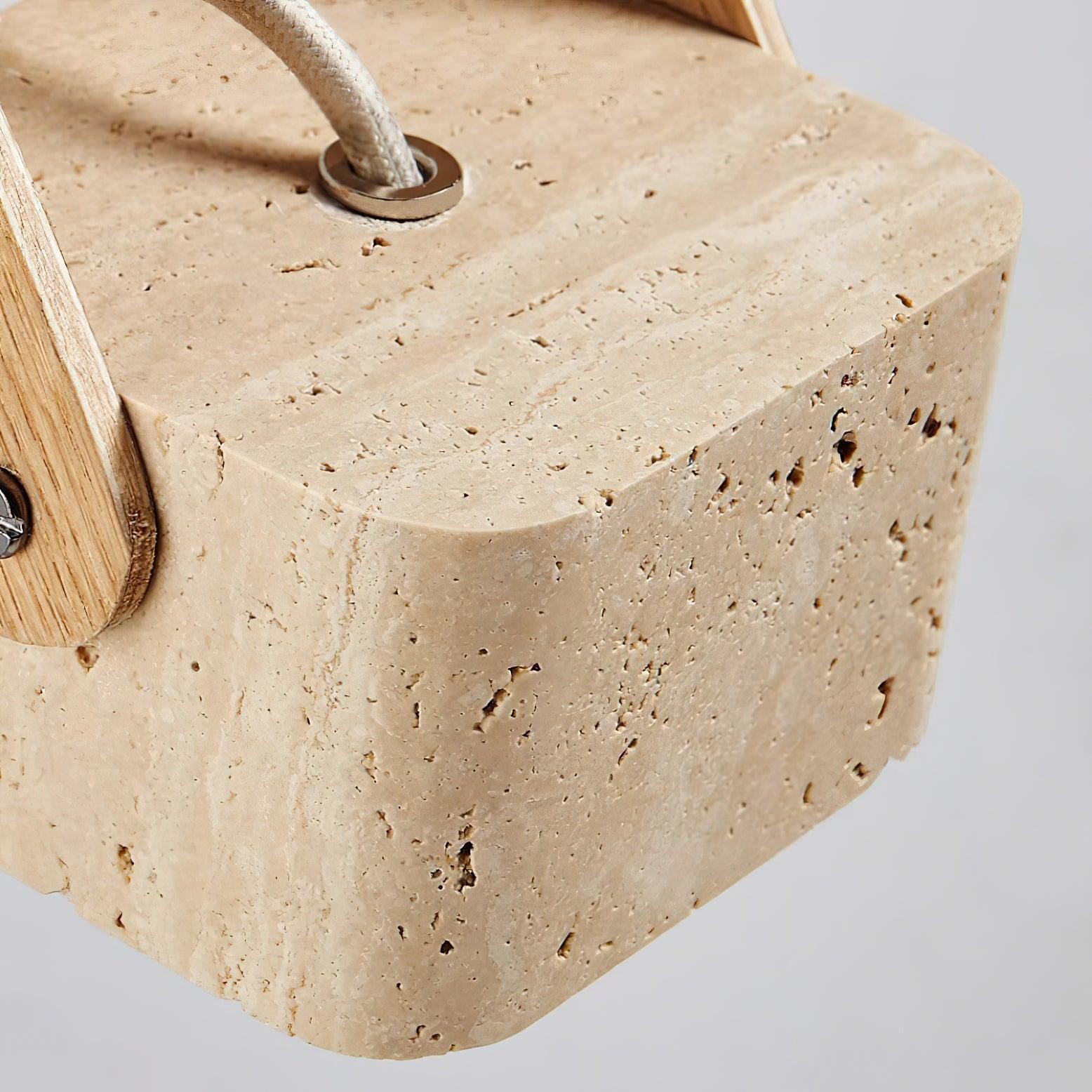 Geometric Yellow Travertine Pendant Lamp M267