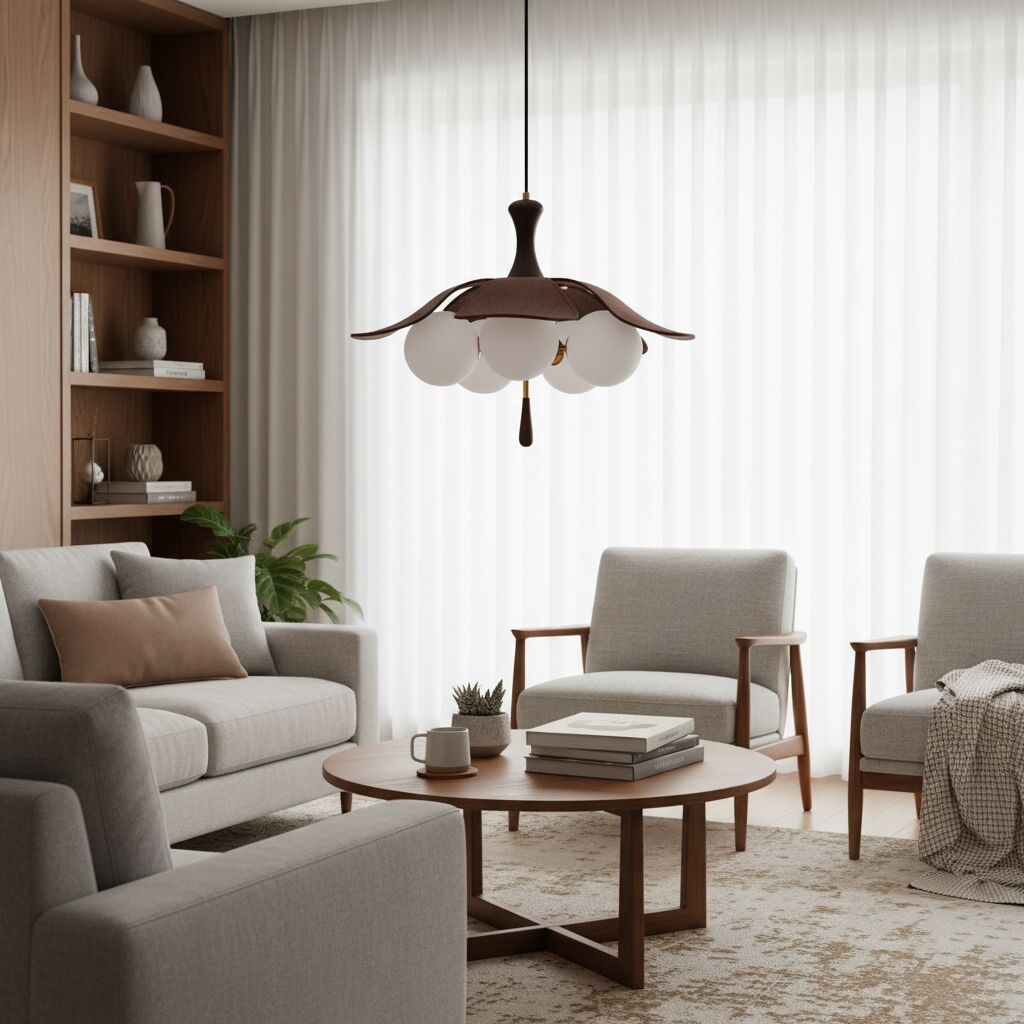 Orrise Series Sculptural Globe Cluster Pendant Lamp - Metal and Glass Pendant Light T518