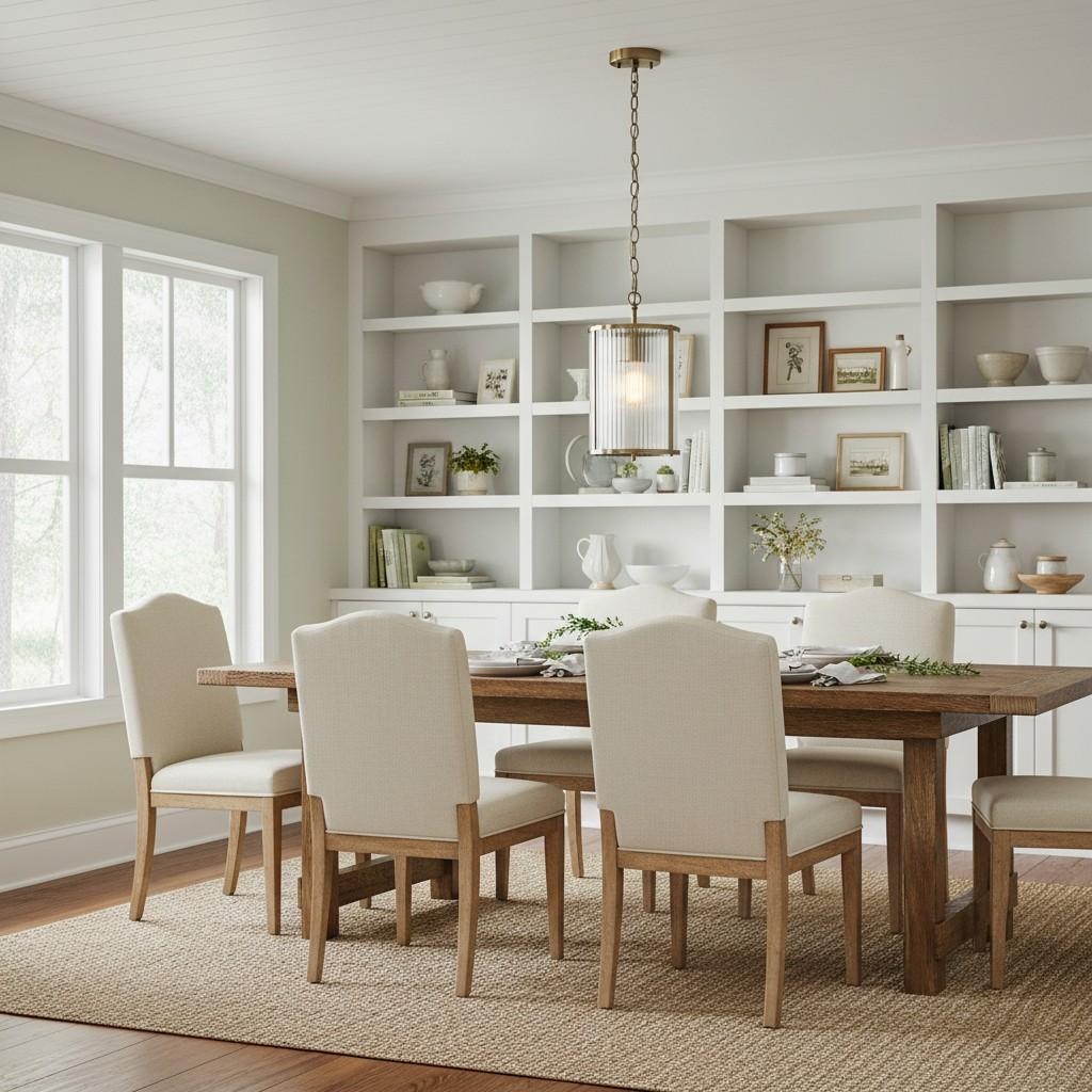 RibGlow Ribbed Glass Pendant Light - Antique Style Pendant Light for Dining Room T848