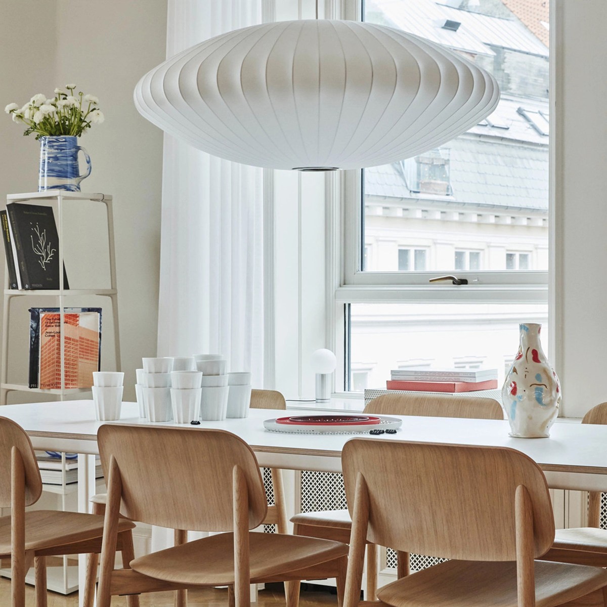 Saucer Bubble Pendant Lamp - Elegant Silk Design for Modern Interiors