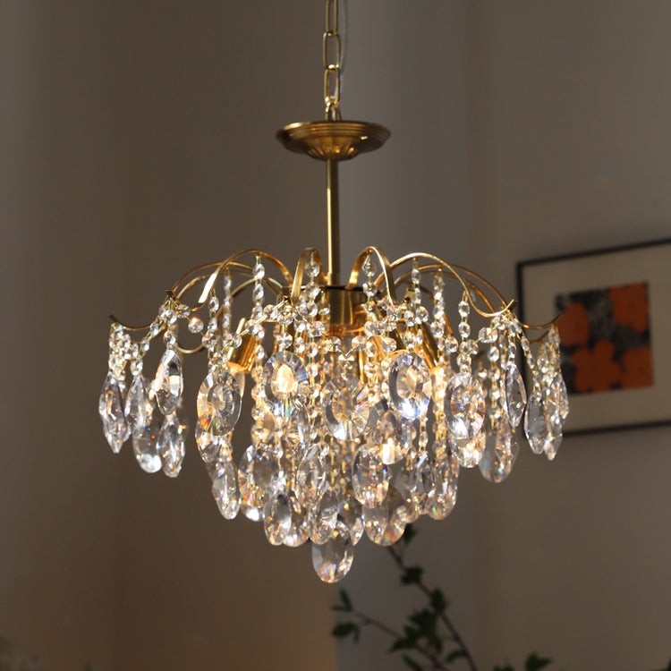 Vintage Sumptuous Teardrop Crystal Chandelier T258