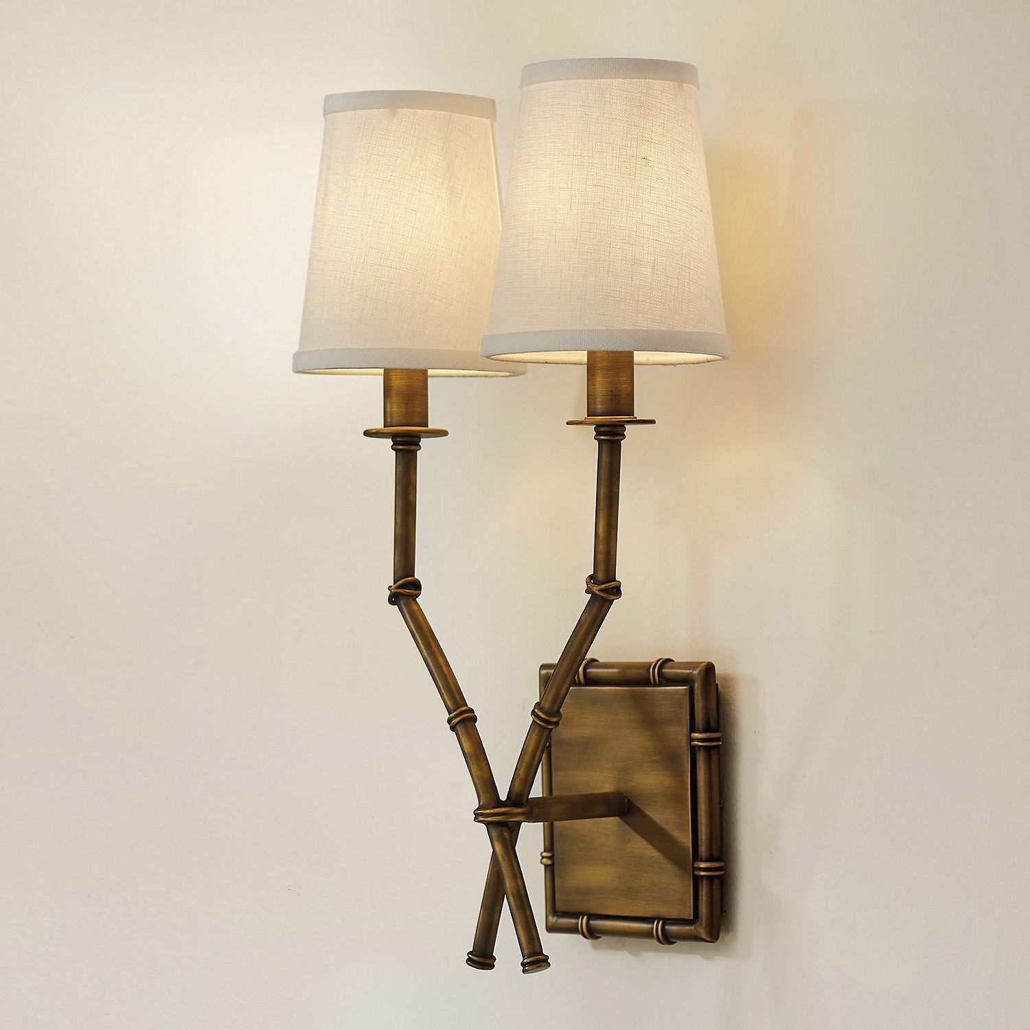 Double Arm Bamboo Sconce T1810
