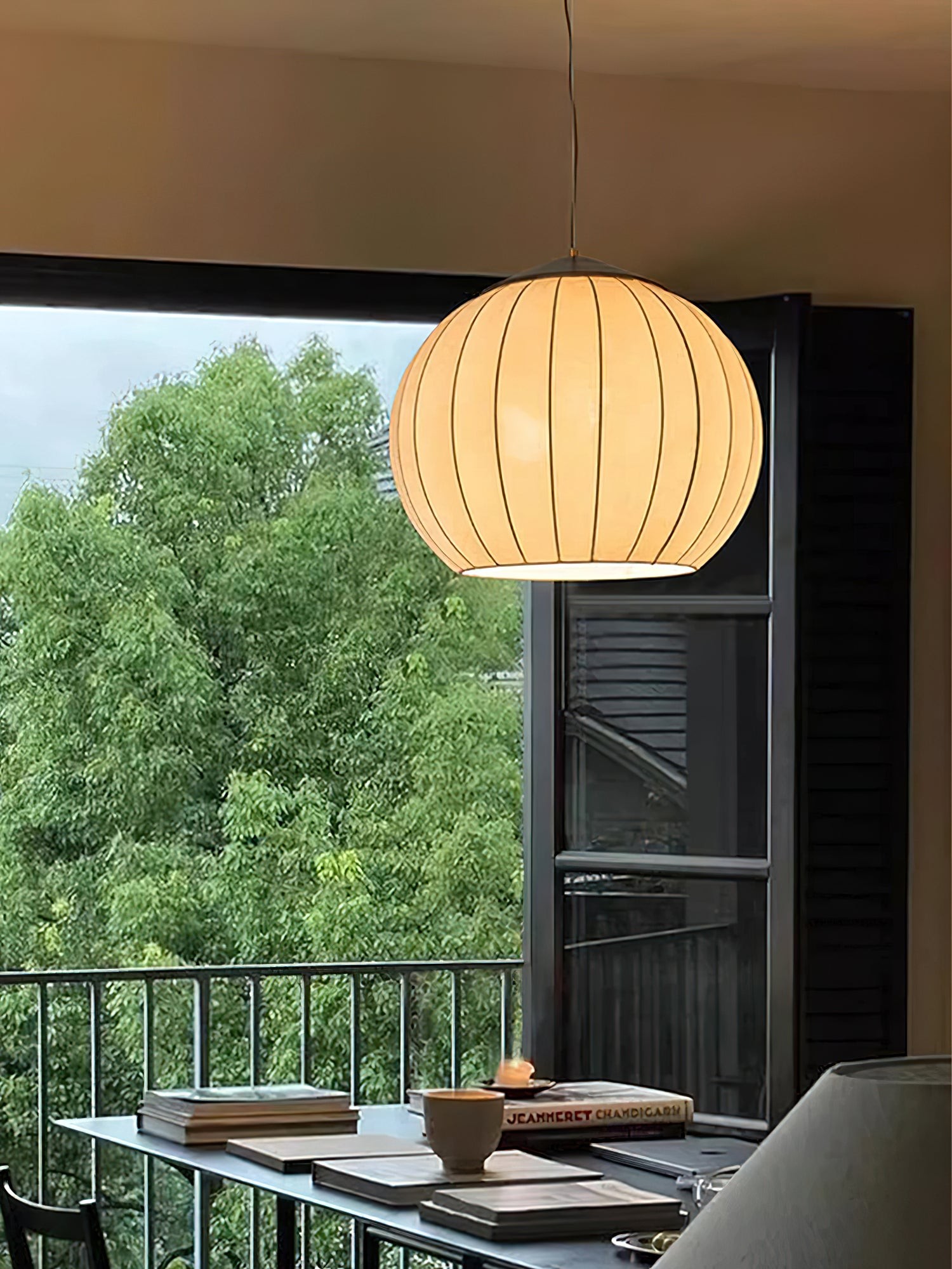 Japanese Style Fabric Lantern Pendant Lamp M547