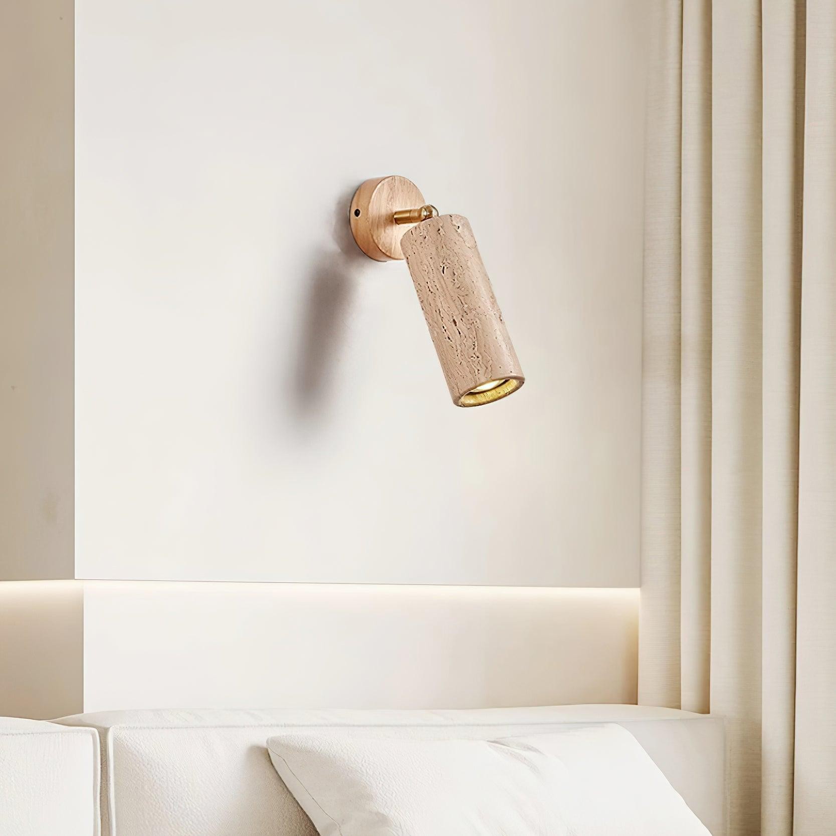 Travertine Walnut Spotlight Wall Lamp for Reading Work M40