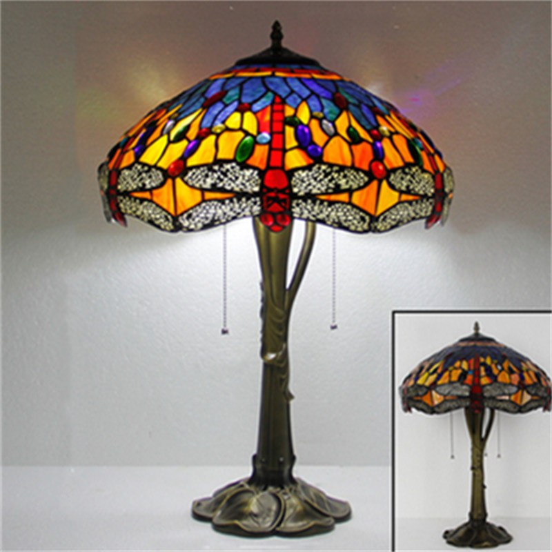 Painted Glass Table Light