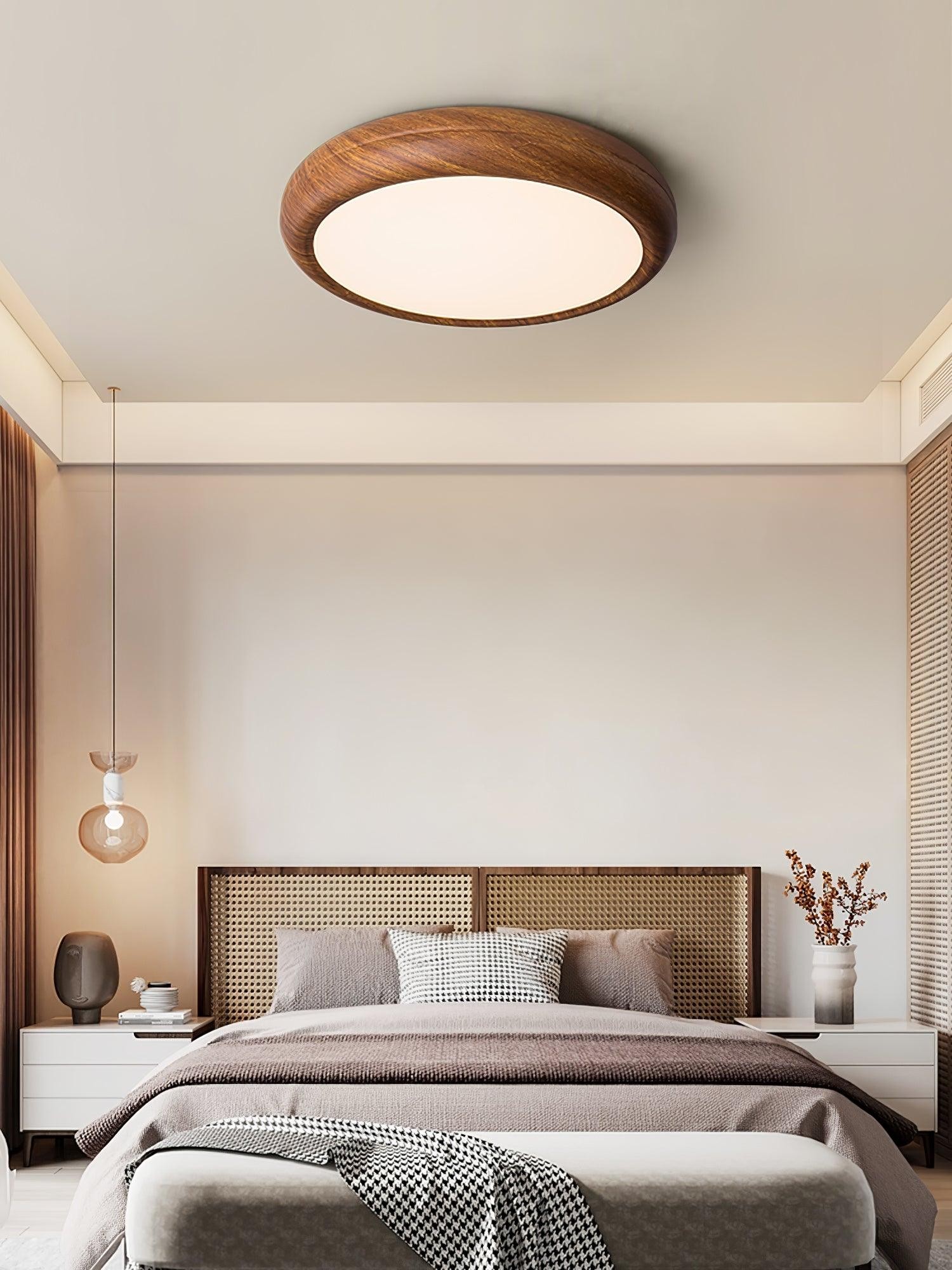 Wood Grain Round Ceiling Lamp M196