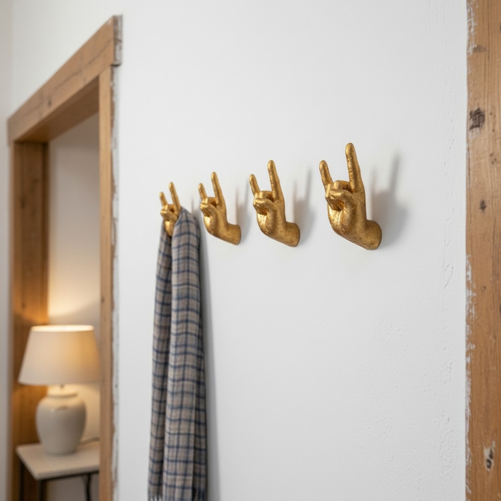 Kickra Victory Sign Wall Mount – Resin Hanger for Jewelry T1191