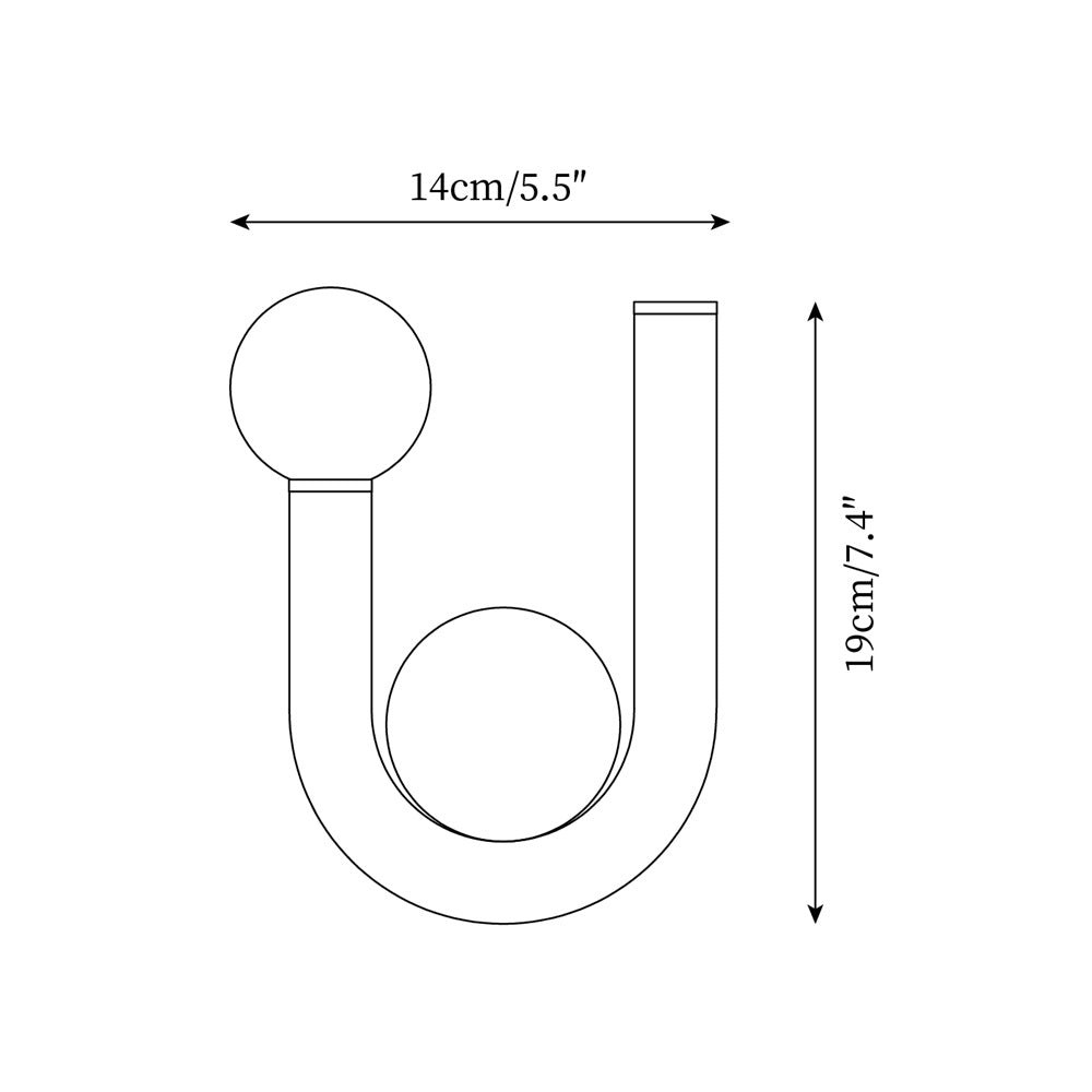 Creative U Shaped Double Head Wall Lamp M91