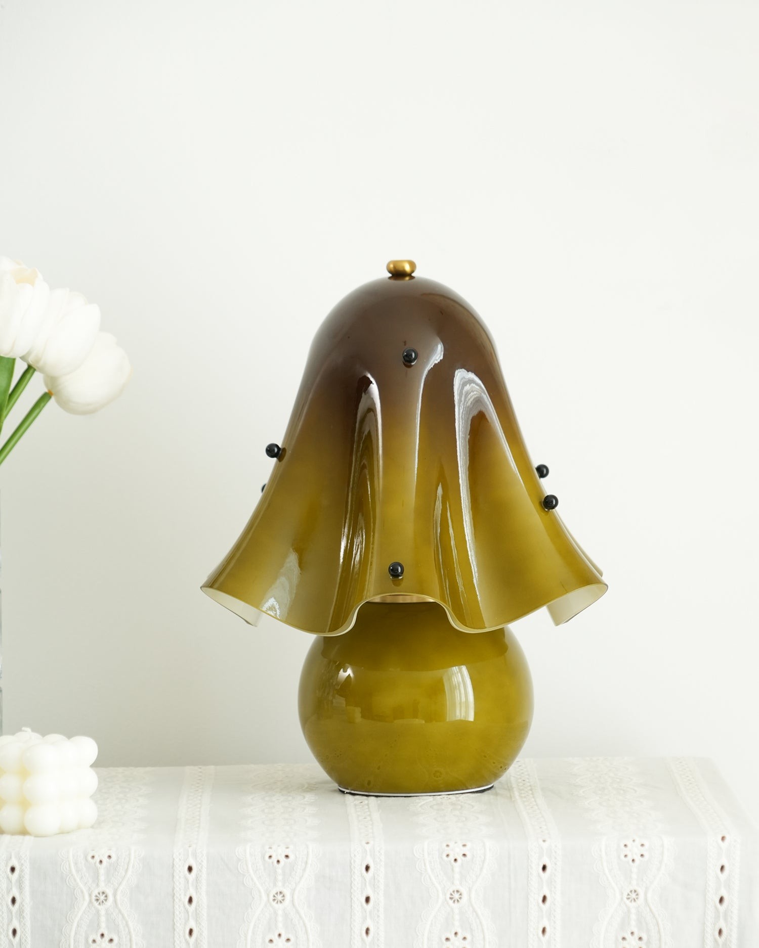 Bellina Sculptural Bell Flower Table Lamp - Accent Lighting for Room T281