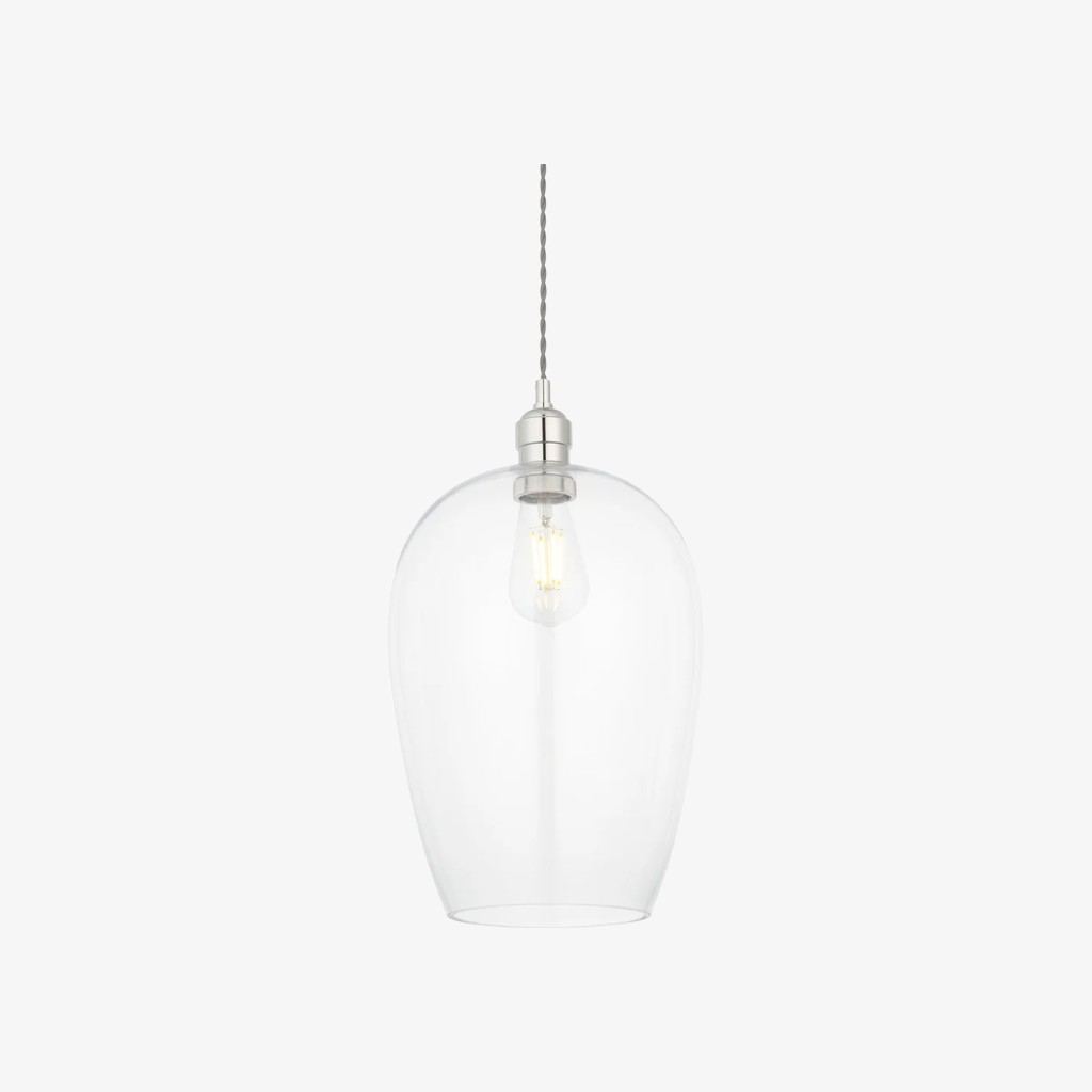 Clarione Height-Adjustable Glass Pendant Light - Classic Art Deco Light T1032