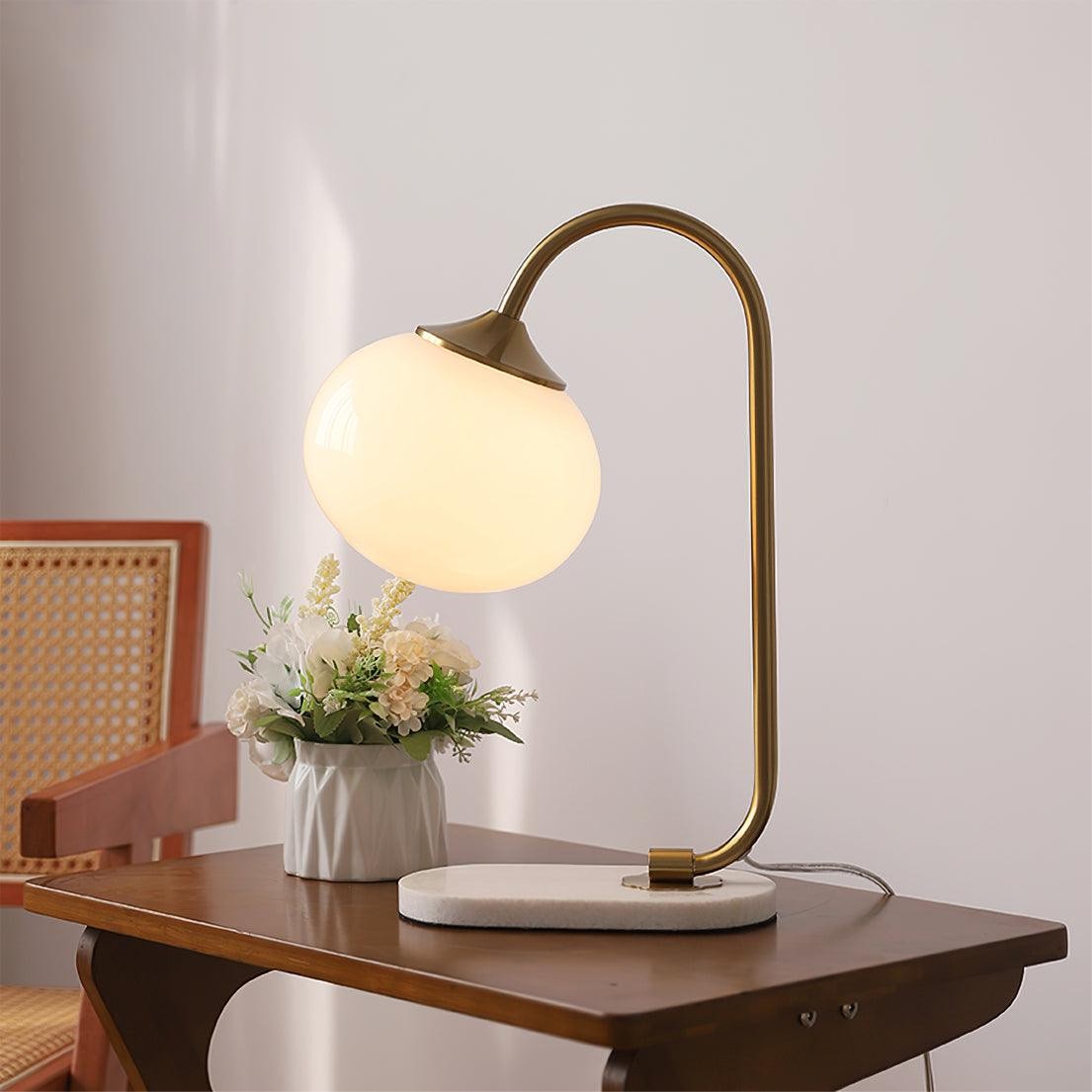 Scandinavian Cream Ball Table Lamp For Living Room M348