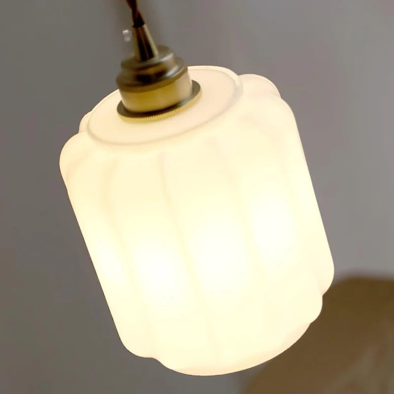 Glassora Creative Glass Lantern Pendant Lamp - Stylish Hanging Light for Kitchen or Bedroom U15