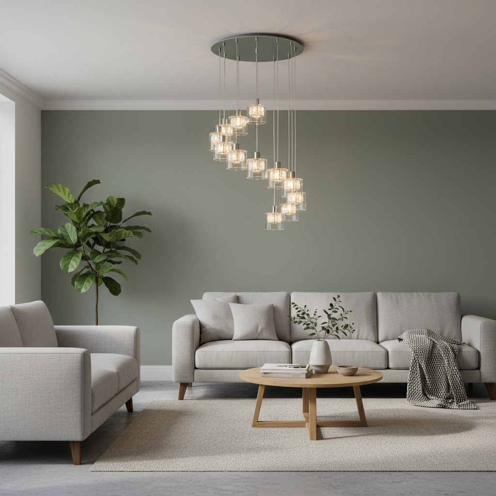 Glomara Sculpted Metal Pendant Lamp - Transitional Sconce Ambient Lighting for Bedrooms and Entryways T989