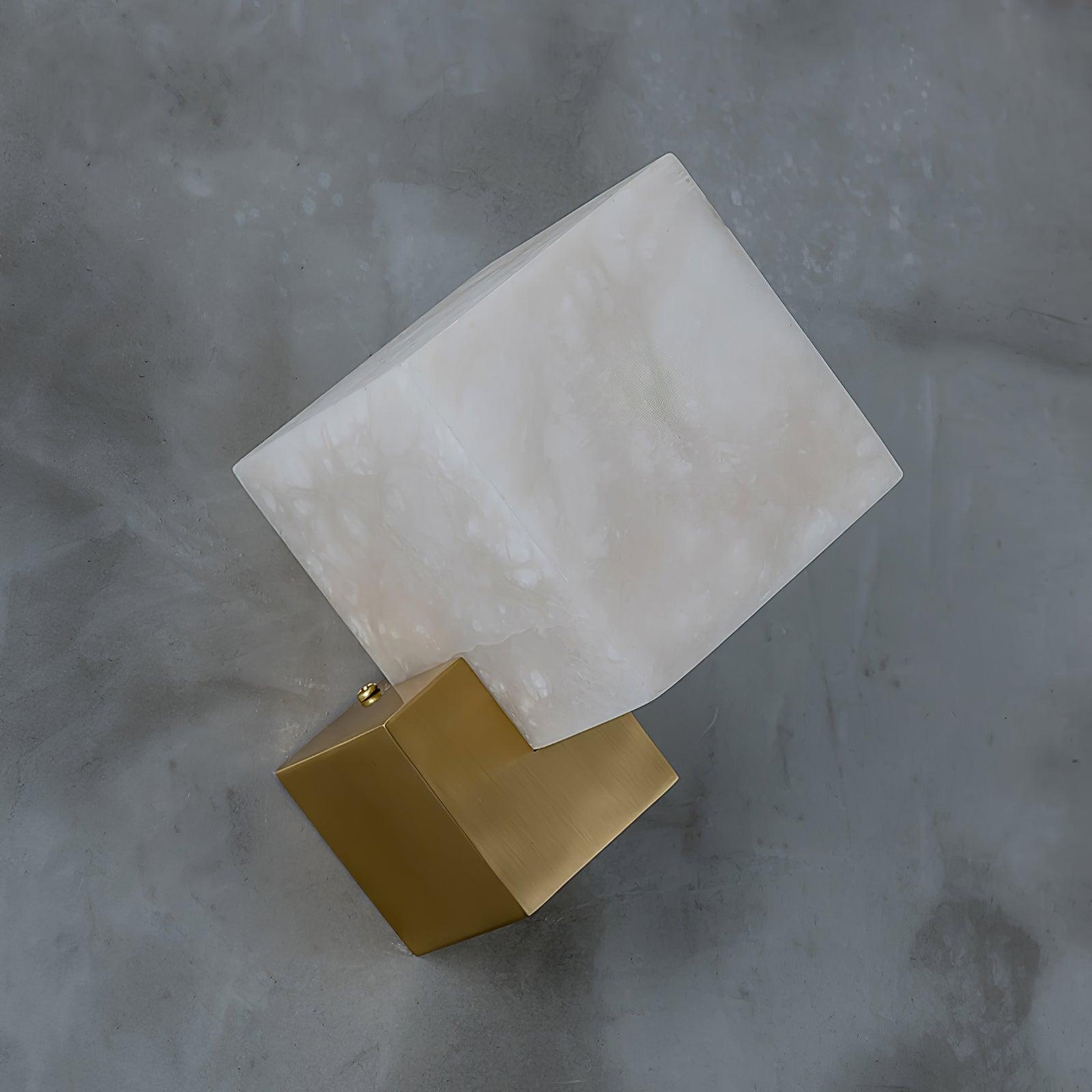 Block Alabaster Wall Sconce T1611