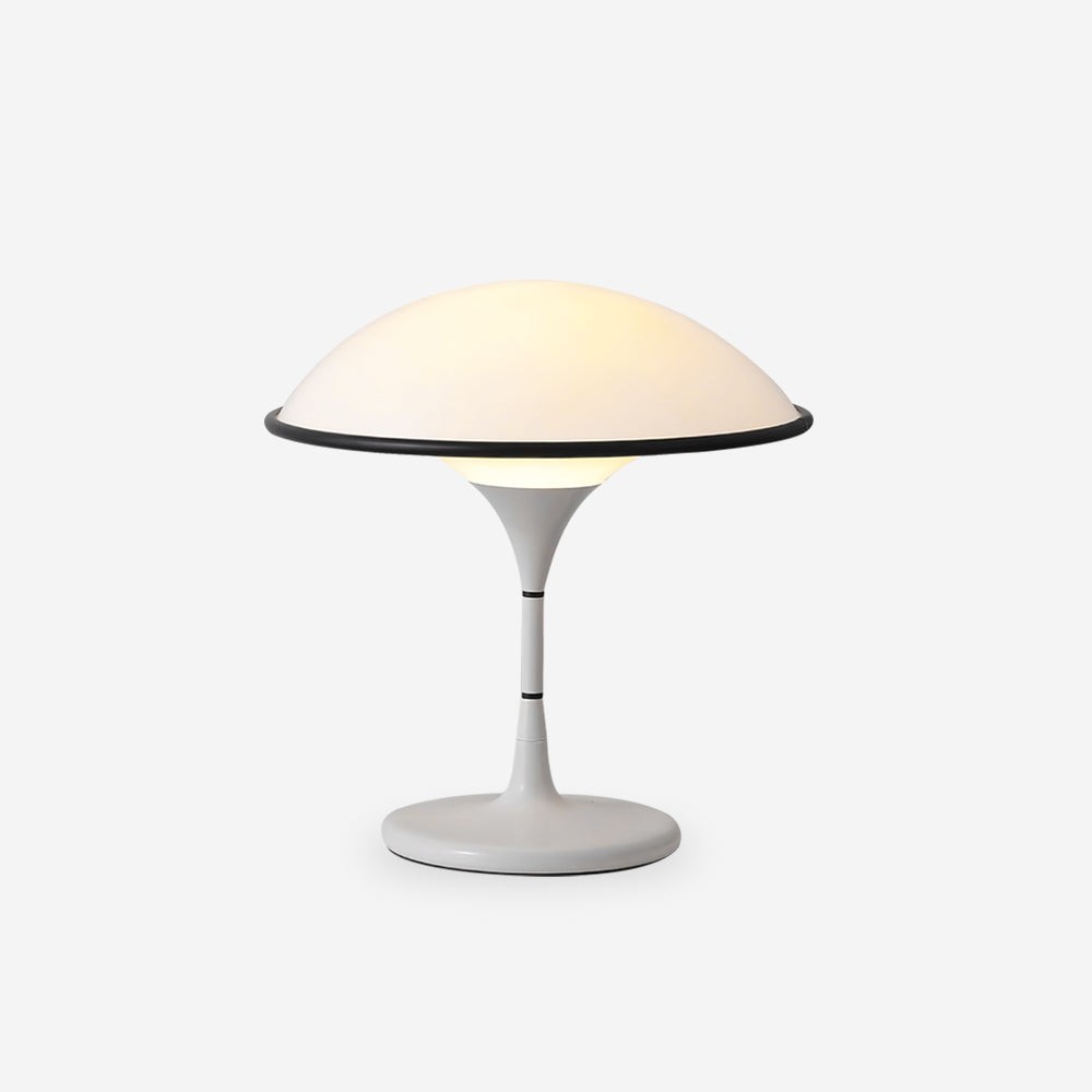 Danish Retro White Flying Saucer Table Lamp M277