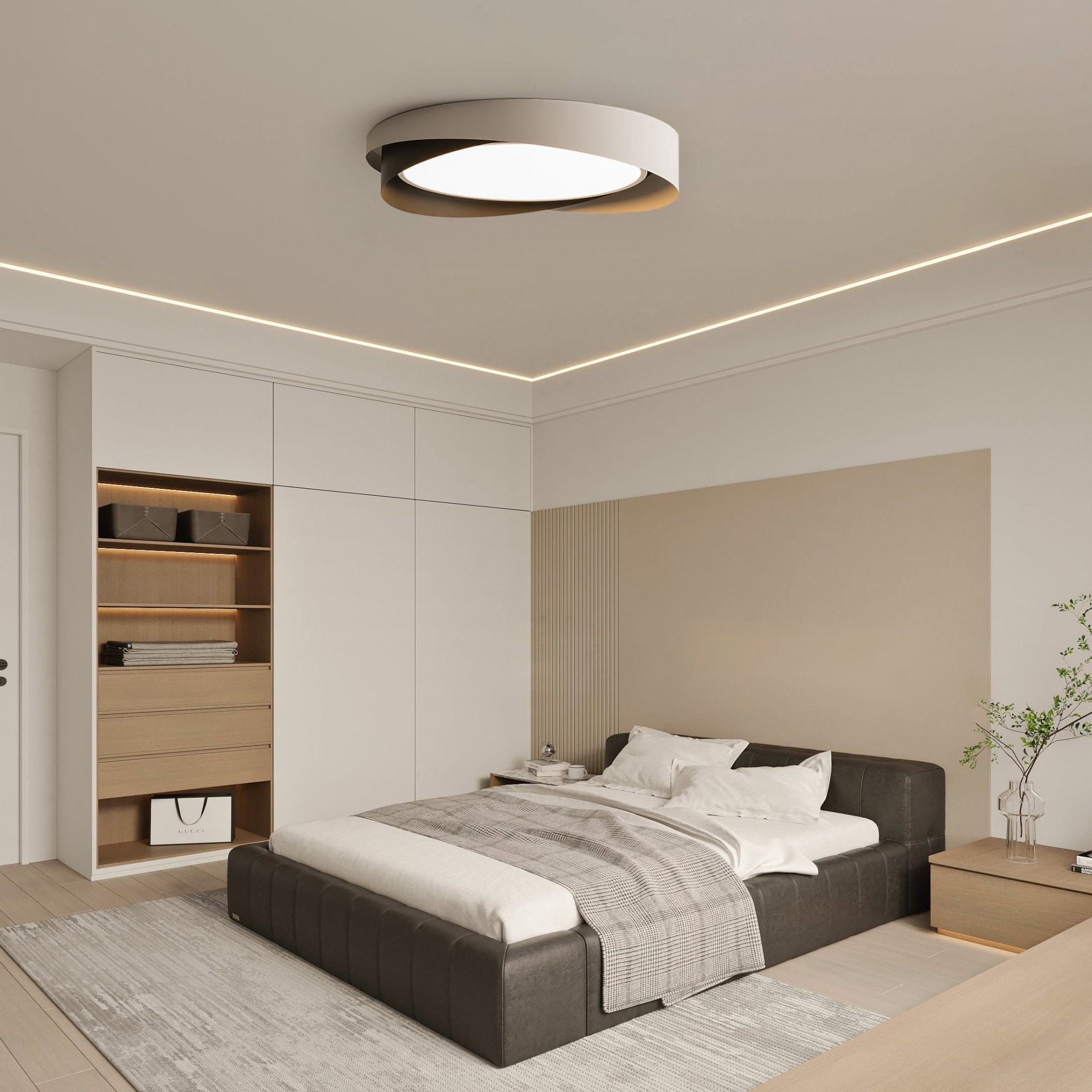 Nordic Style Modern Minimalist Wave Pattern Ceiling Lamp M424