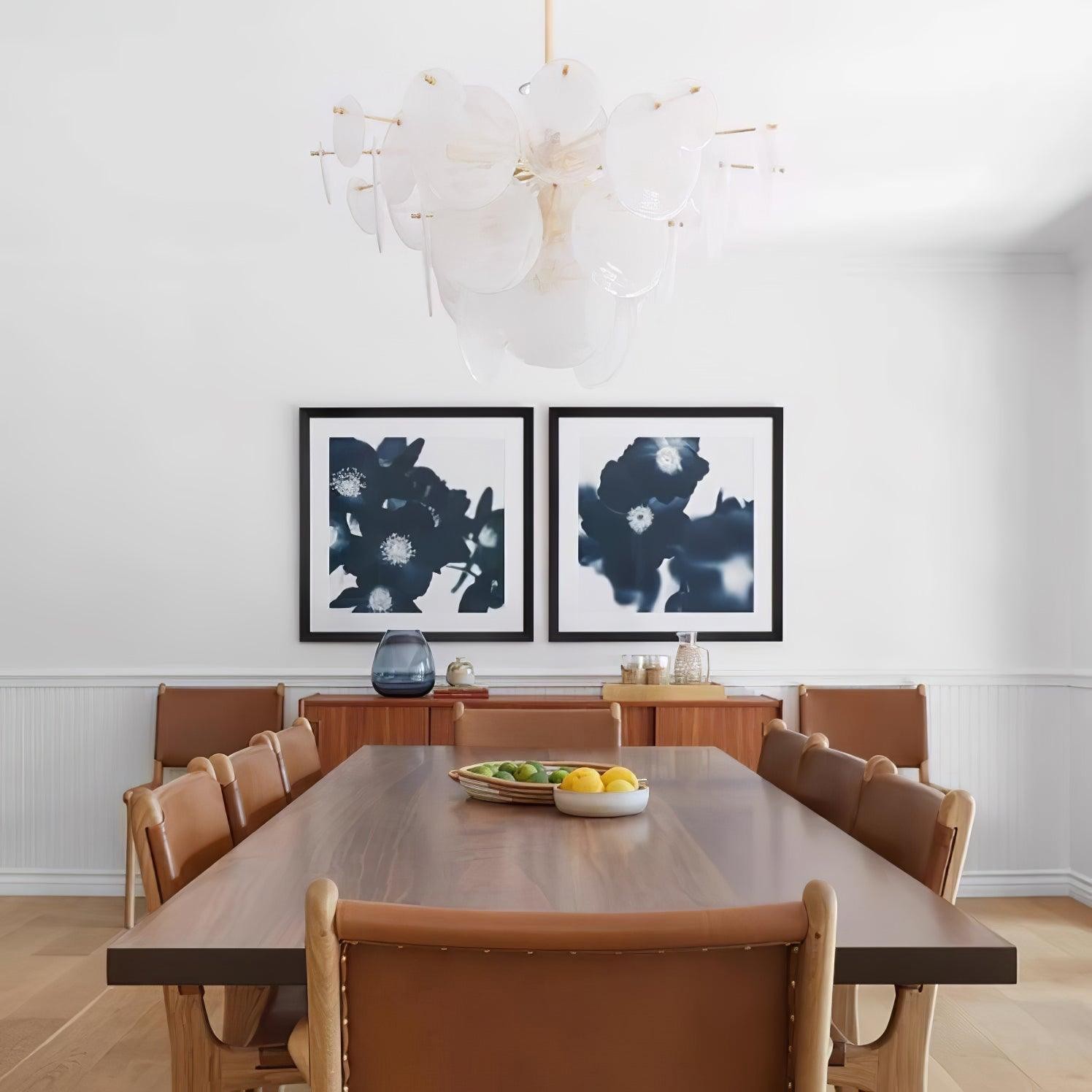 Brass Discs Cascading Chandelier M471