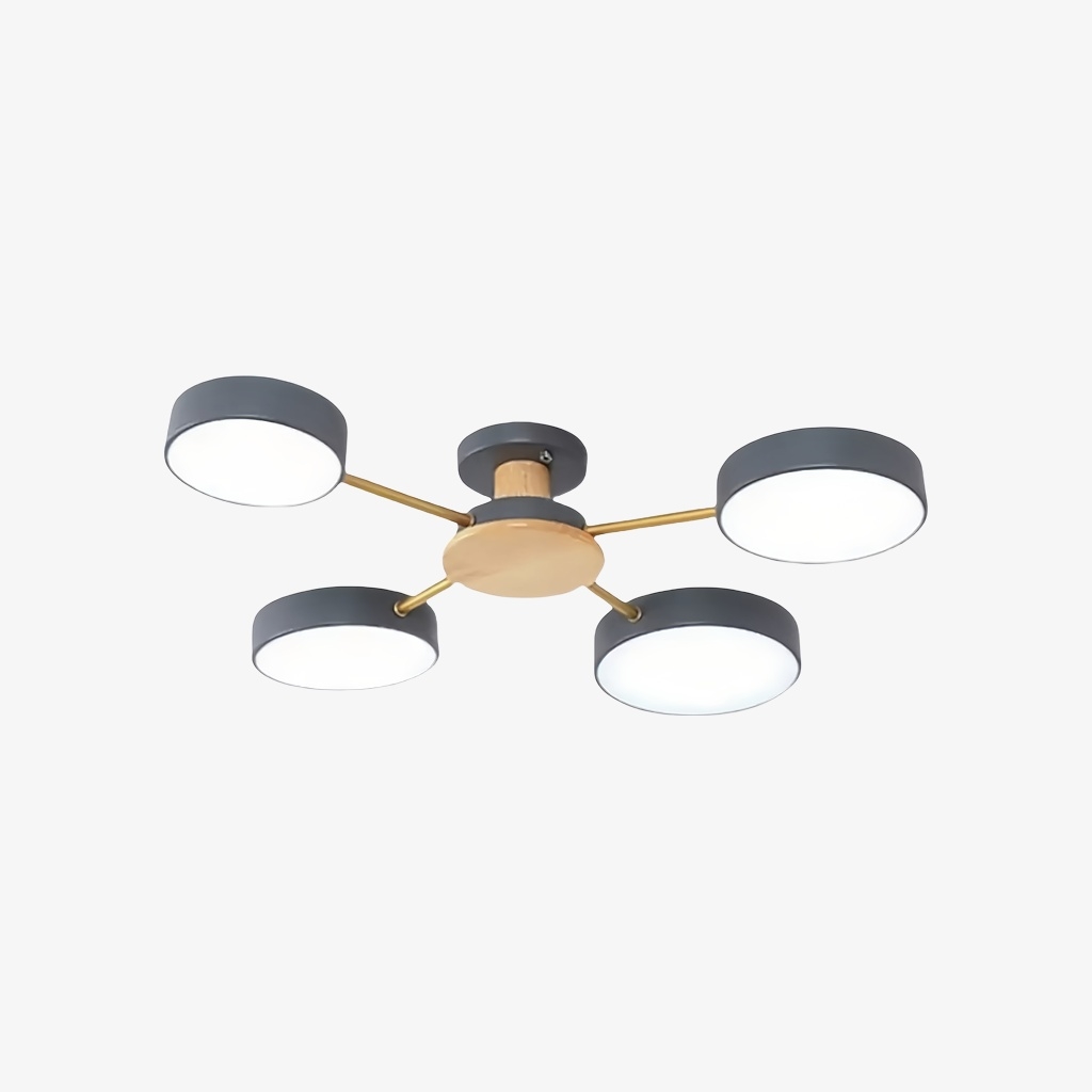 Stylish Wood-Branch Ceiling Lamp - LED Light for Dining Room and Living Room S378