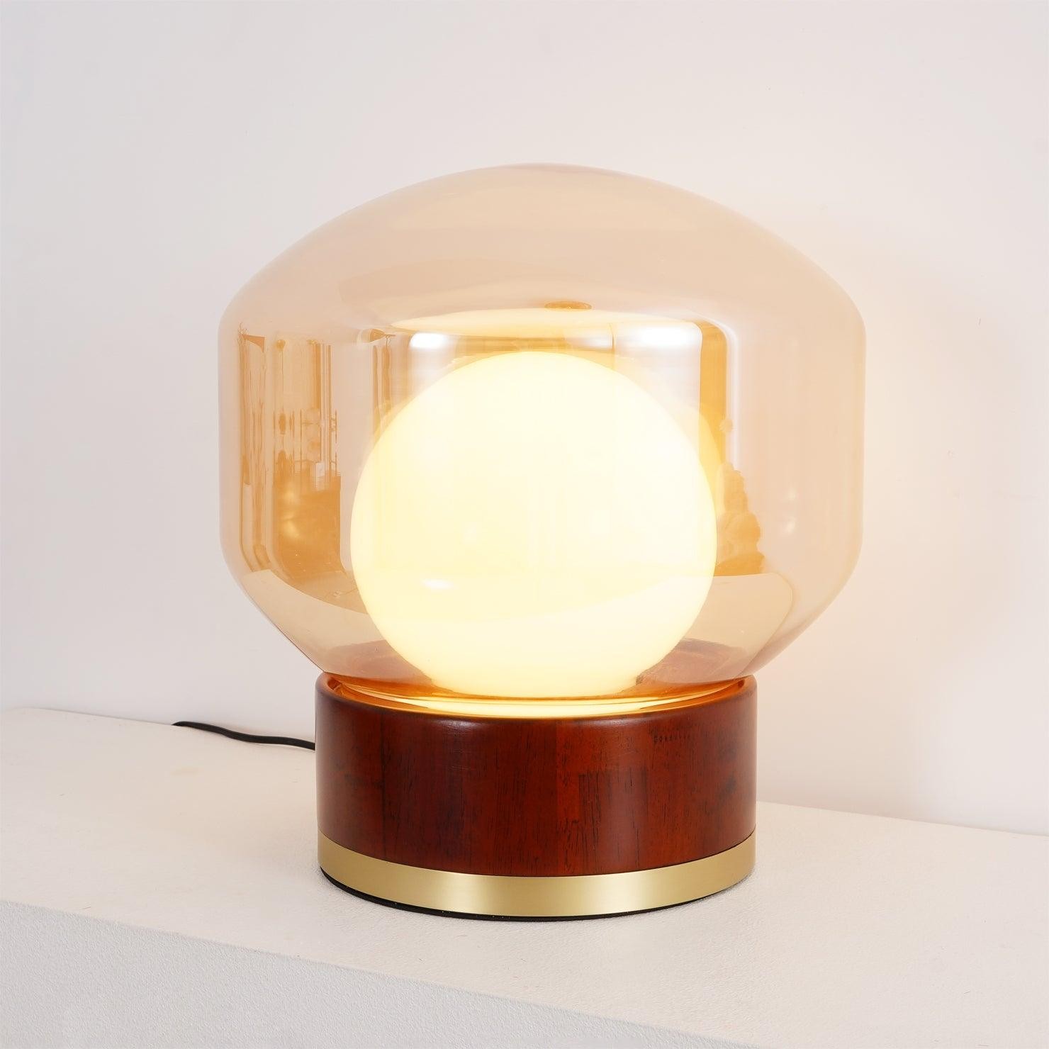 Simple Creative Wood Orb Table Lamp M423