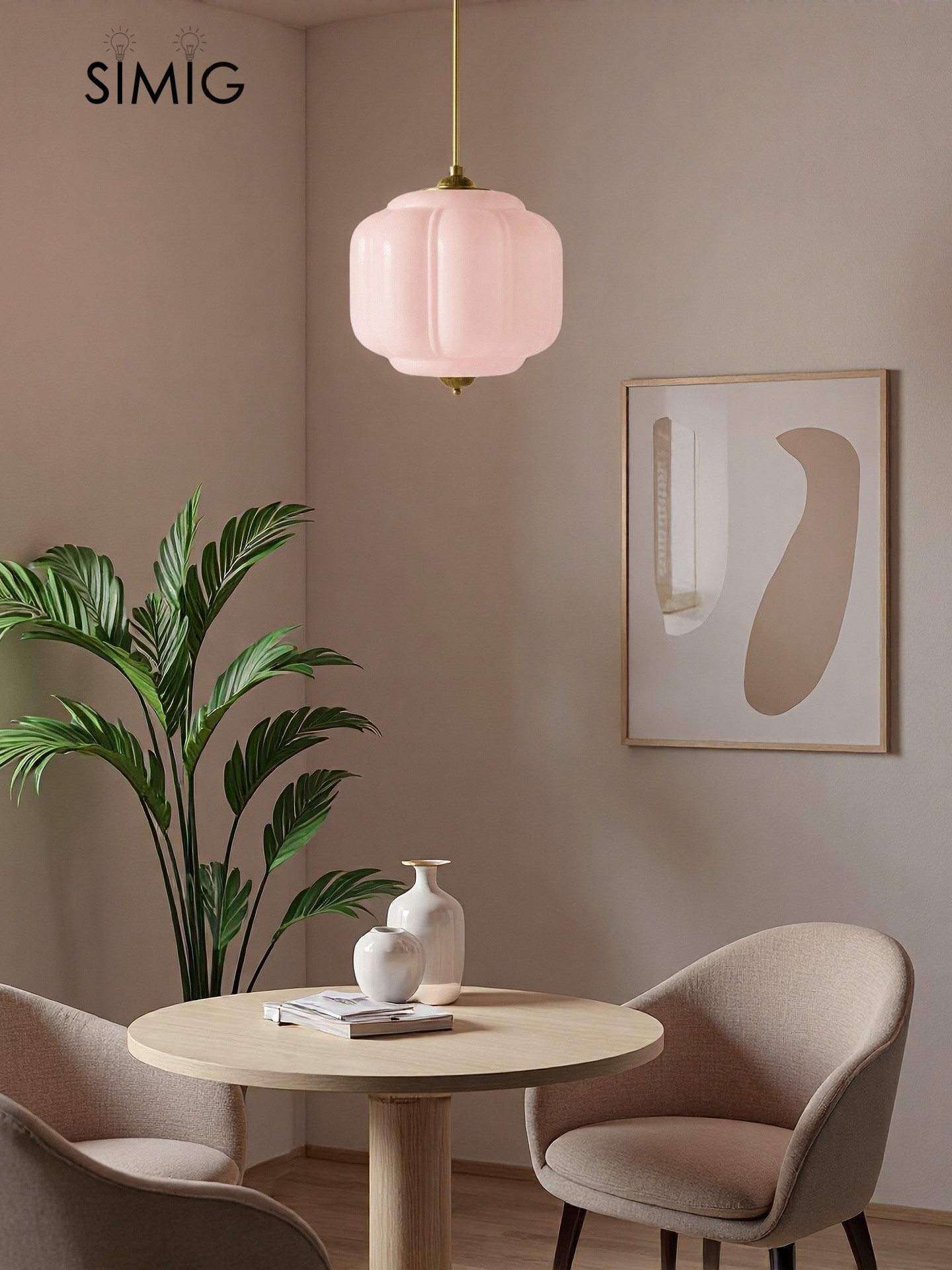 Eloise Vintage Milk Glass Pendant Light - Chic Retro Lighting for Dining Rooms S215